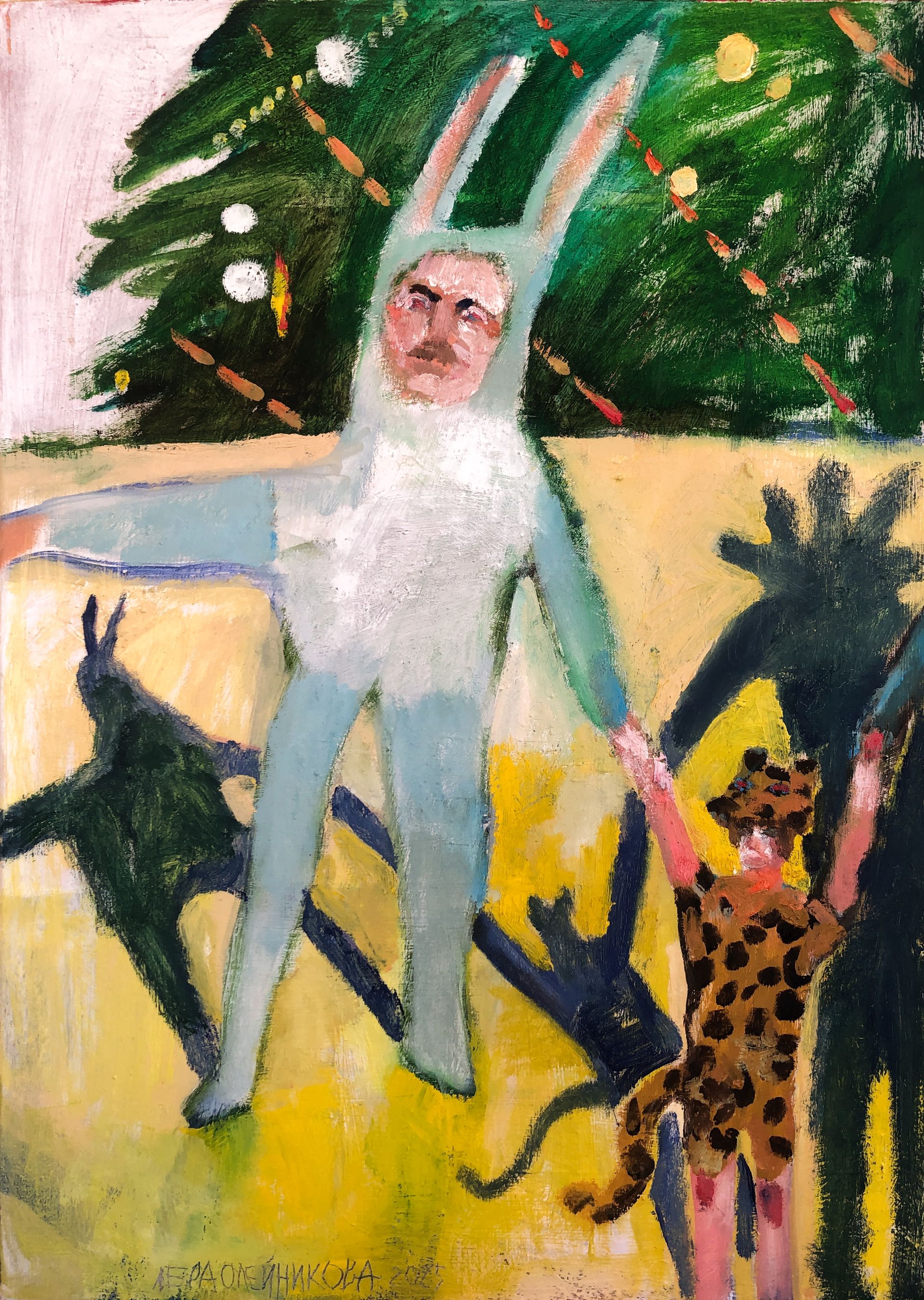 Лера Олейникова (Картина, живопись - 
                  50 x 70 см) Я леопард