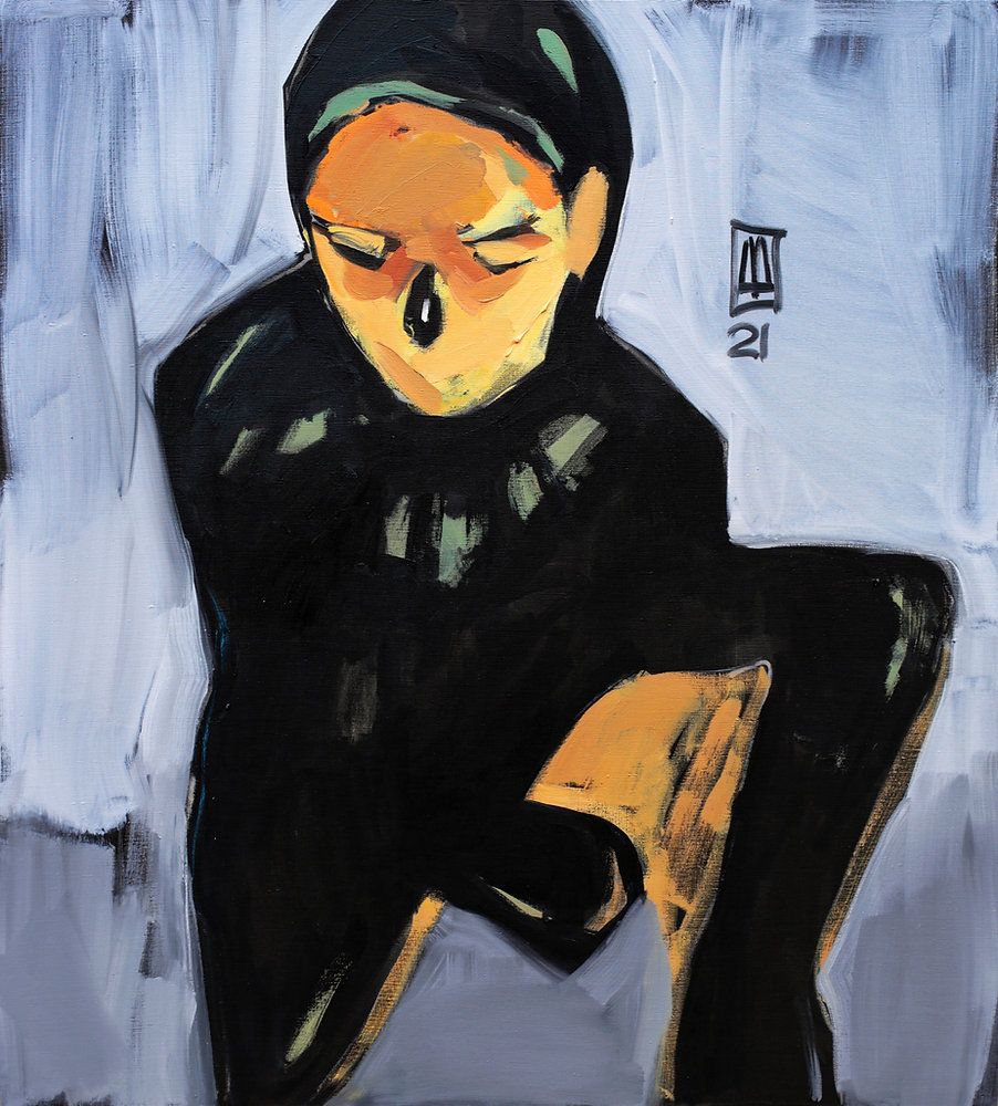 Анастасия Даниленко (Картина, живопись - 
                  90 x 100 см) Падший ангел