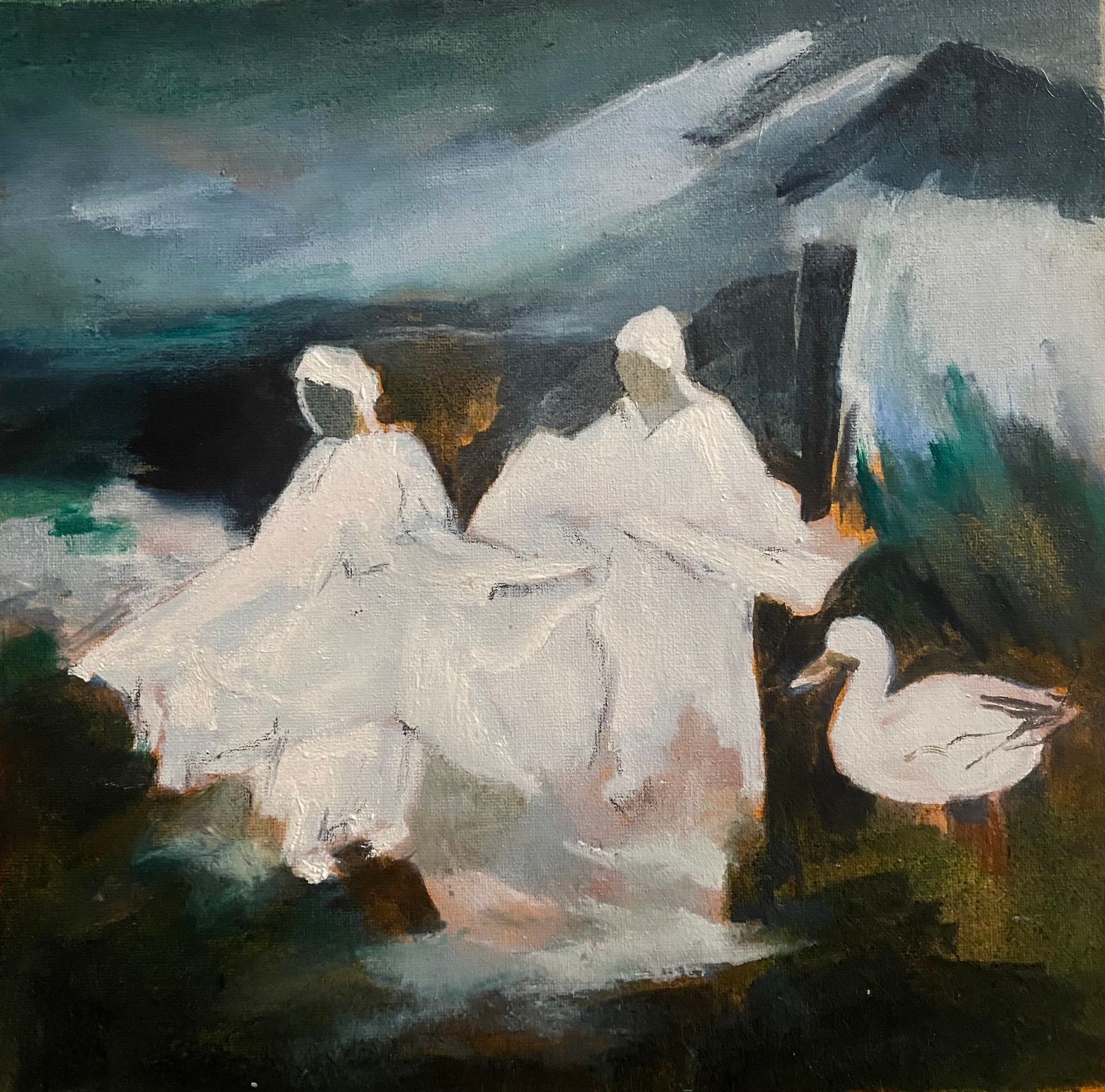 Лена Троянская (Картина, живопись - 
                  30 x 30 см) Сияние