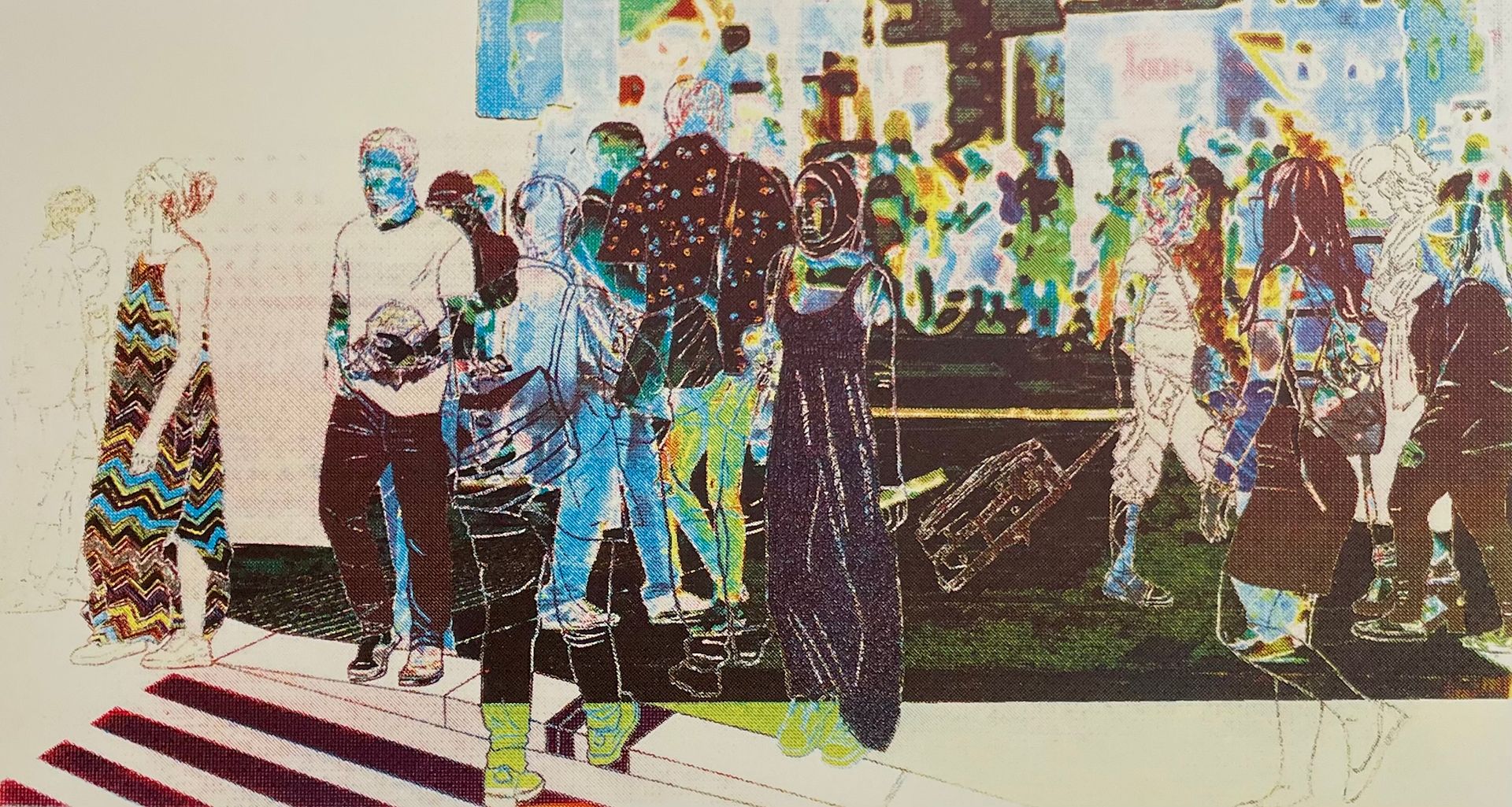 Екатерина Воронкова (Графика печатная - 
                  70 x 50 см) Crossing lll