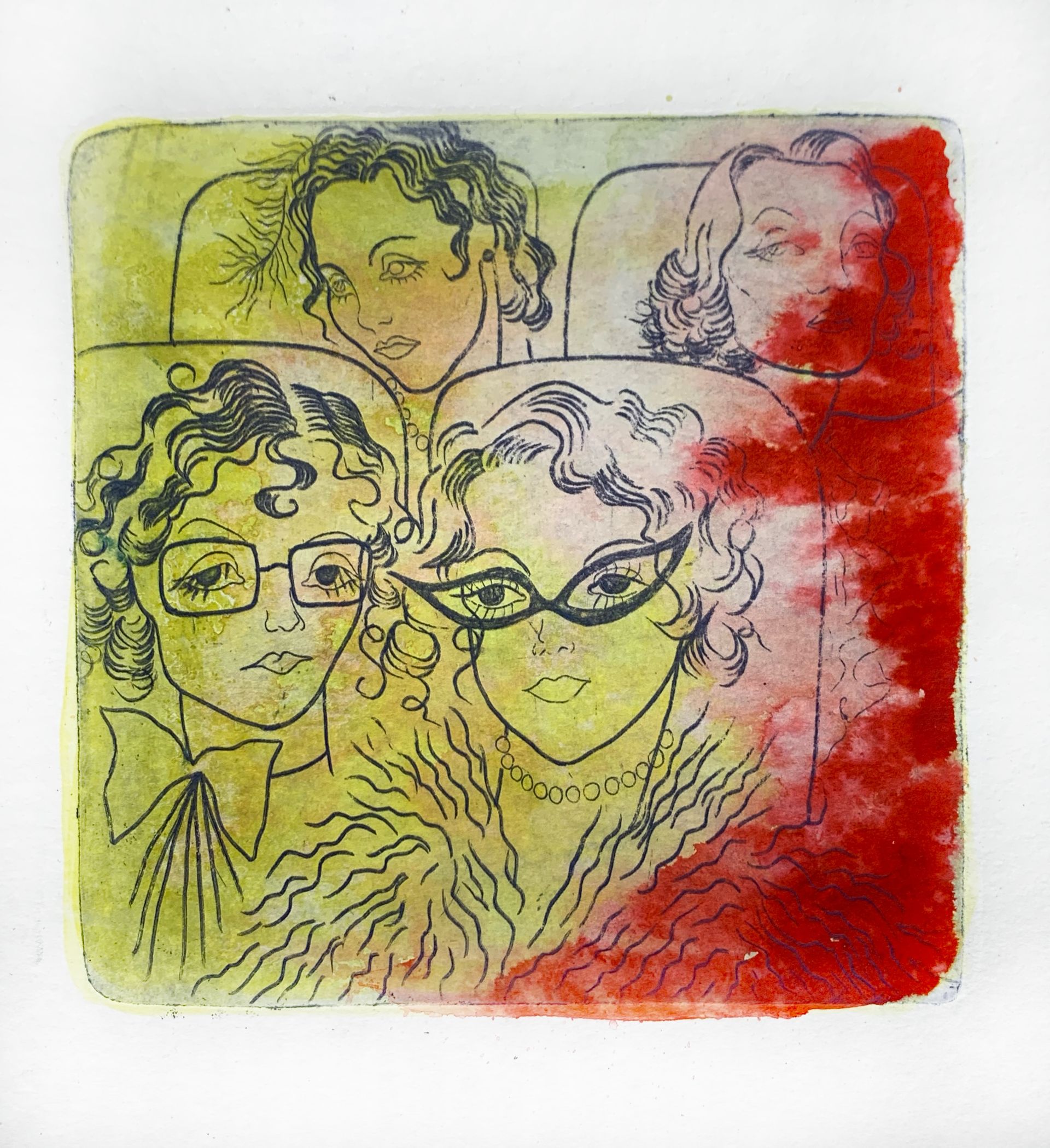 Елизавета Вербицкая (Графика печатная - 
                  30 x 42 см) Шёлк и жемчуг/2