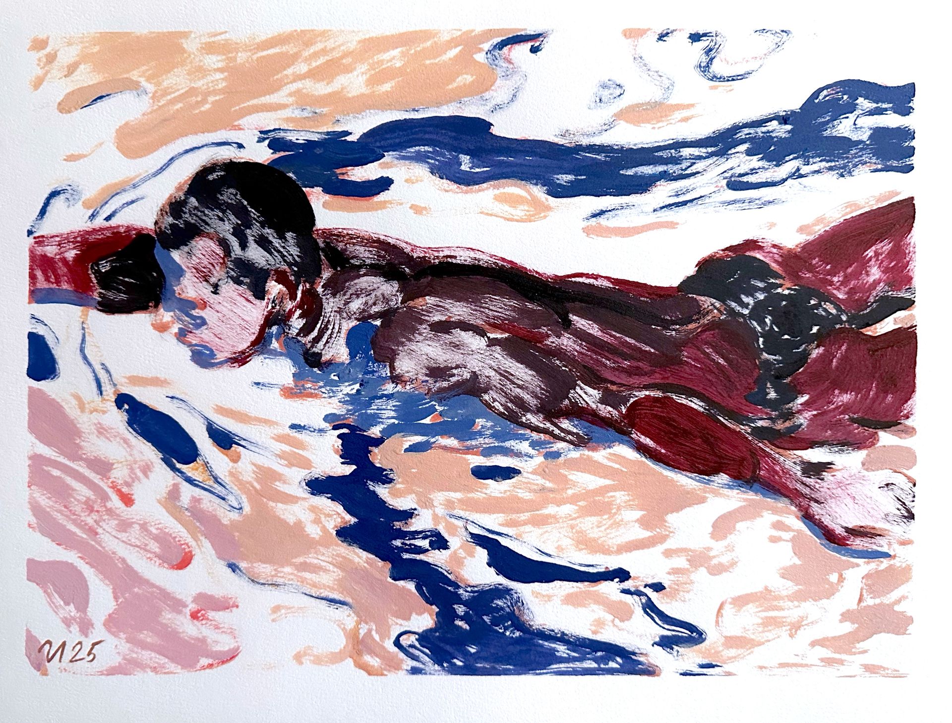 Илья Филатов (Авторская графика - 
                  41 x 31 см) Глубокая синева воды