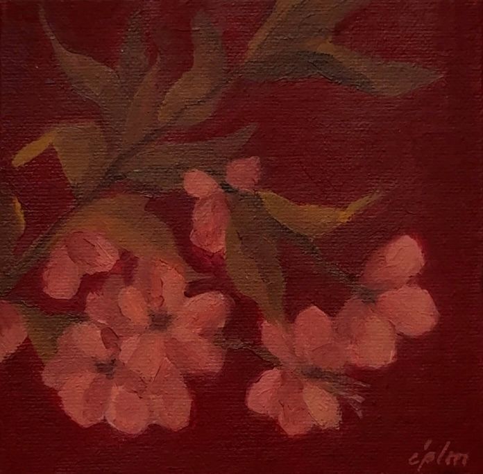 Виктория Зарецкая (embrassé par la muse) (Авторская графика - 
                  10 x 10 см) Цветение