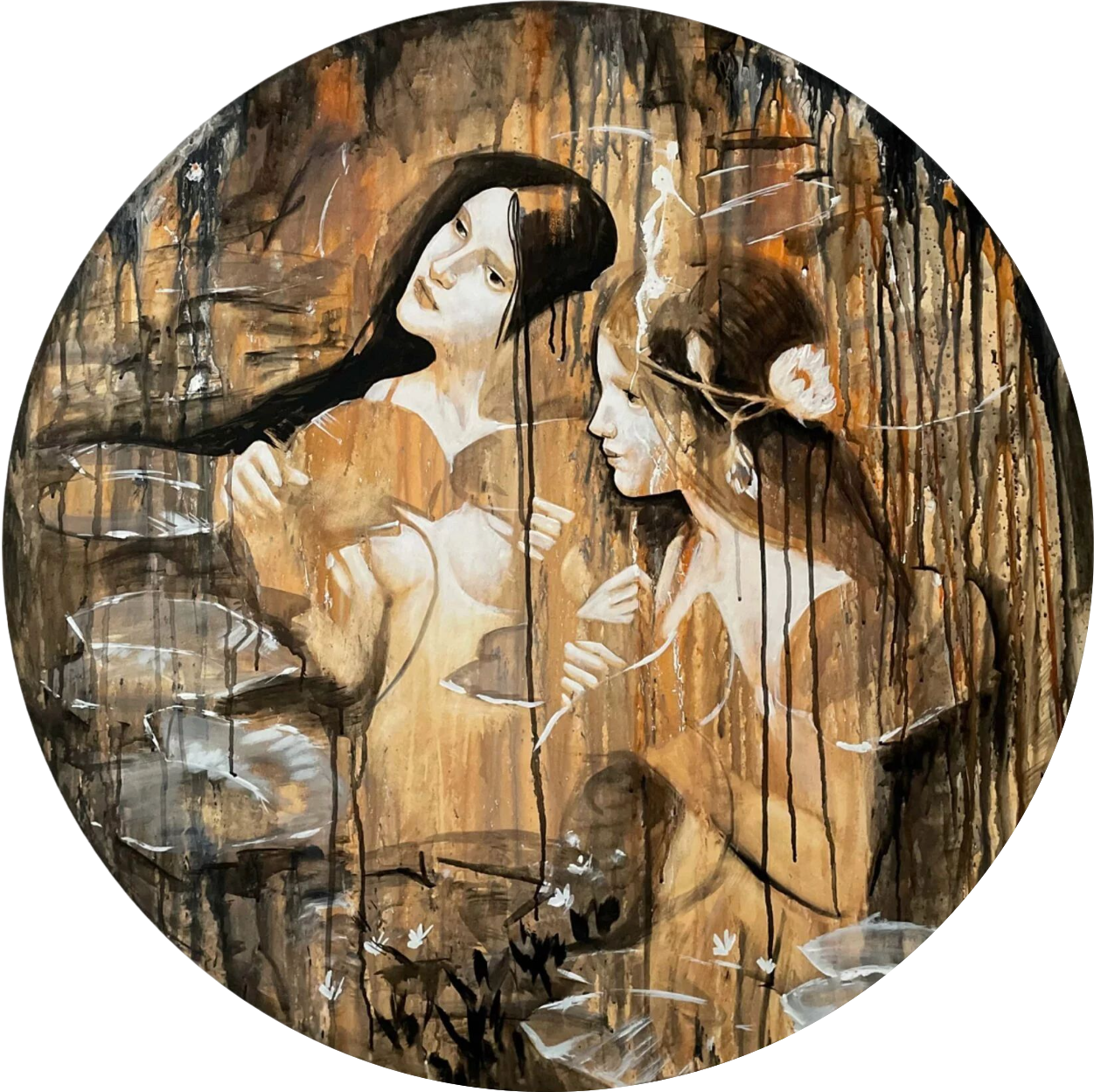 Лилия Валеева (Картина, живопись - 
                  100 x 100 см) Нимфы природы