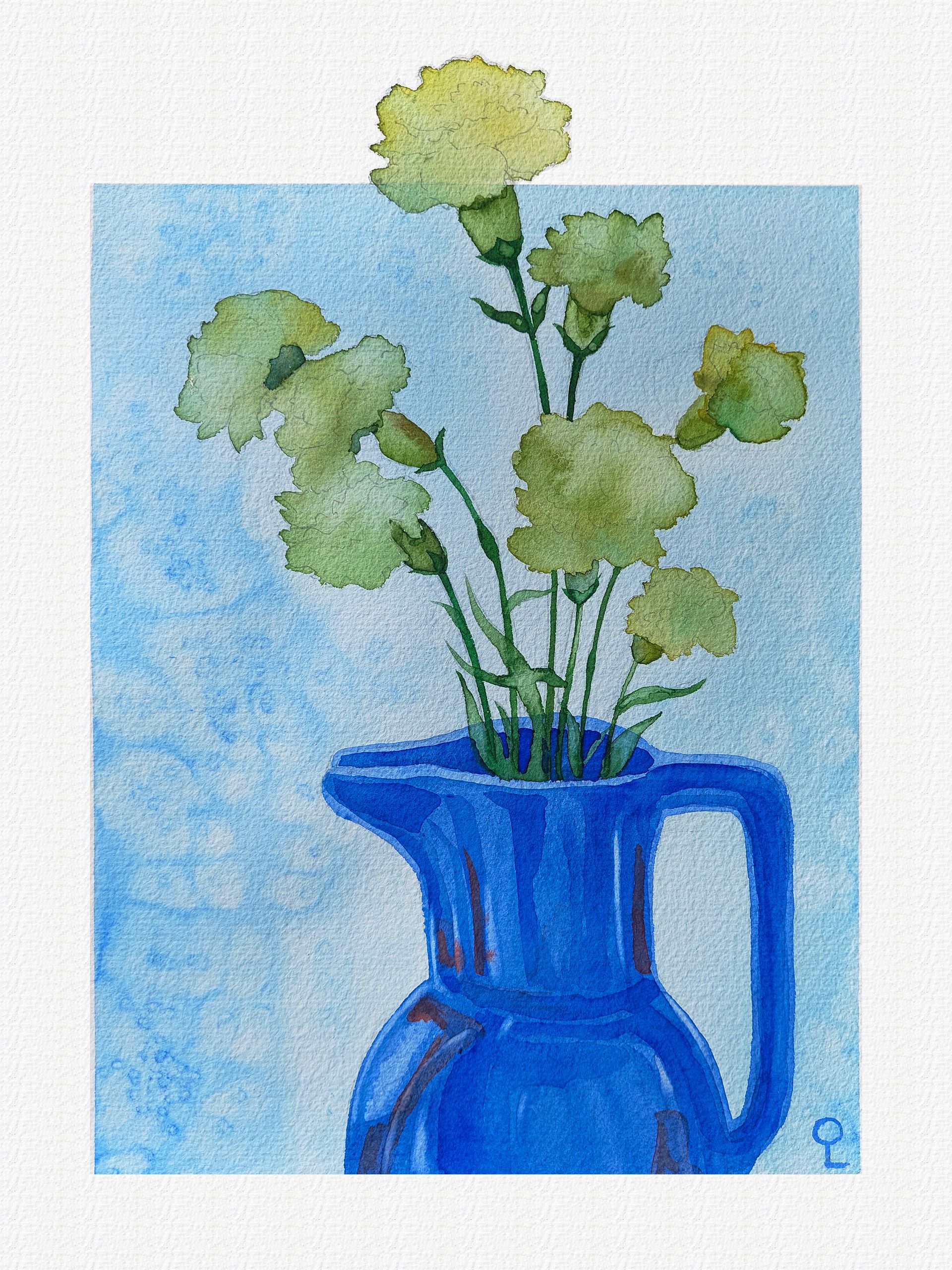 Оливия Лем (Авторская графика - 
                  25 x 35 см) Гвоздики