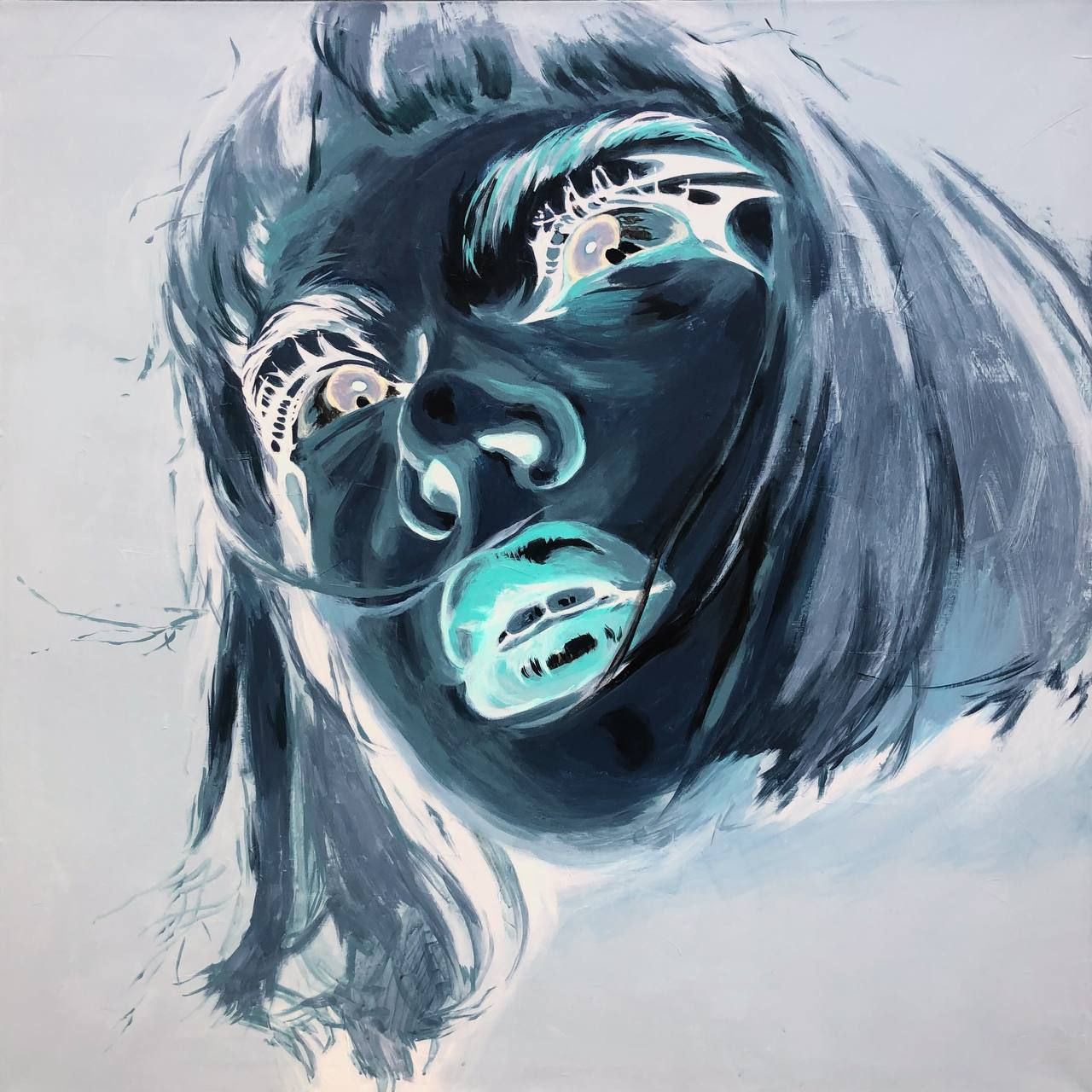 Лена Богатырева (Картина, живопись - 
                  100 x 100 см) #1