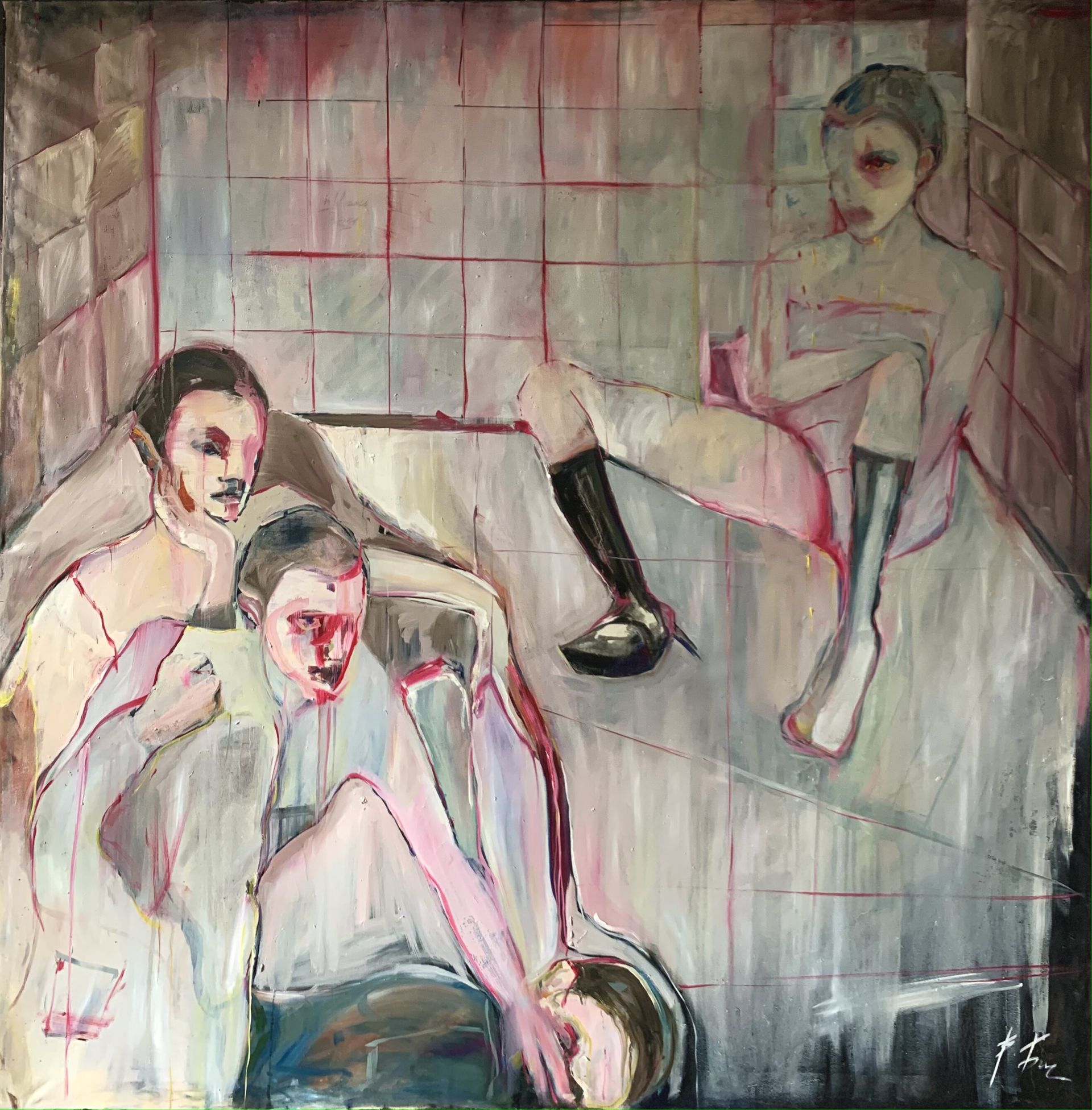 Виктория Бис (Картина, живопись - 
                  140 x 140 см) In the space of being