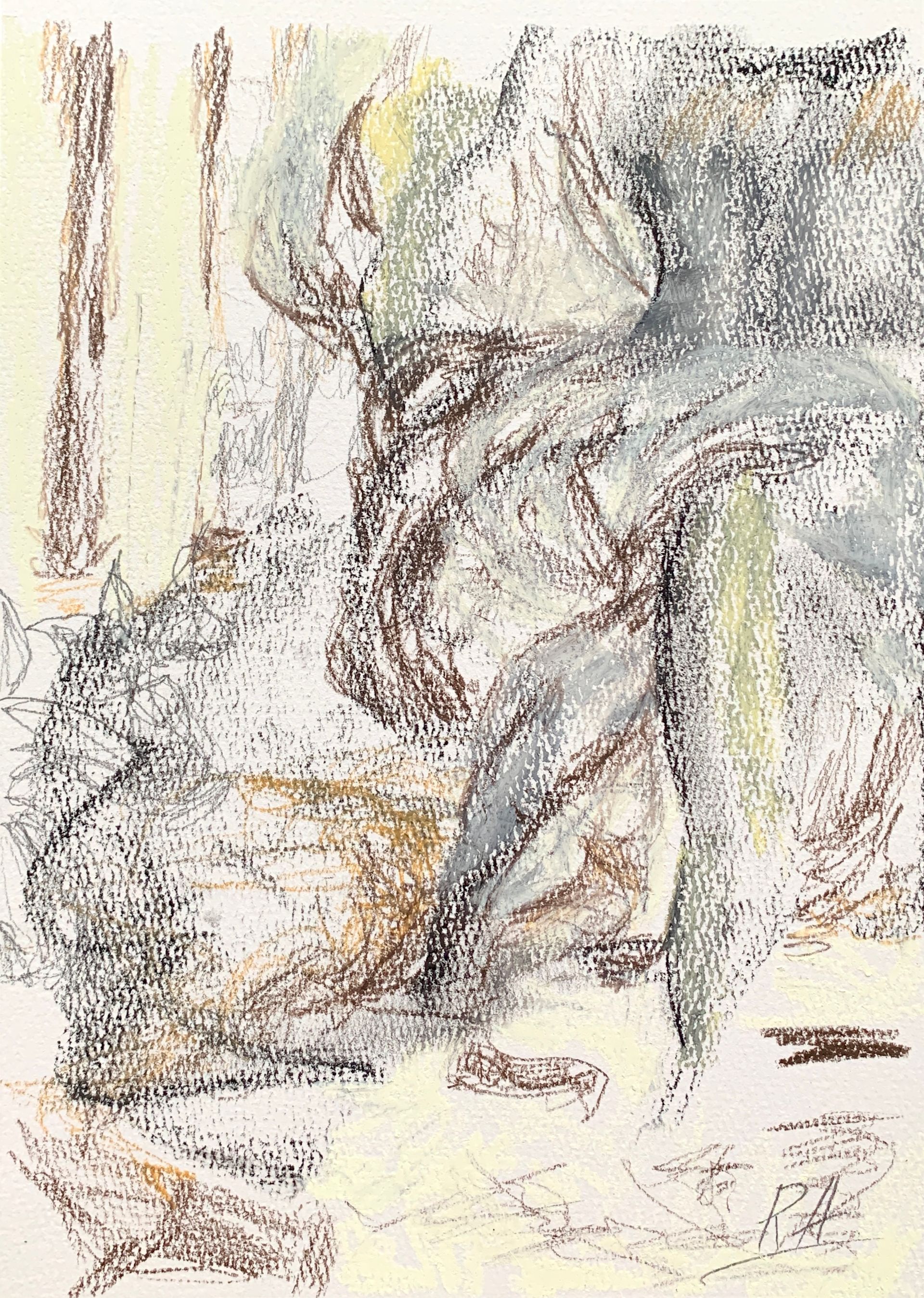 Алина Размахнина (Авторская графика - 
                  21 x 30 см) То ли женщина