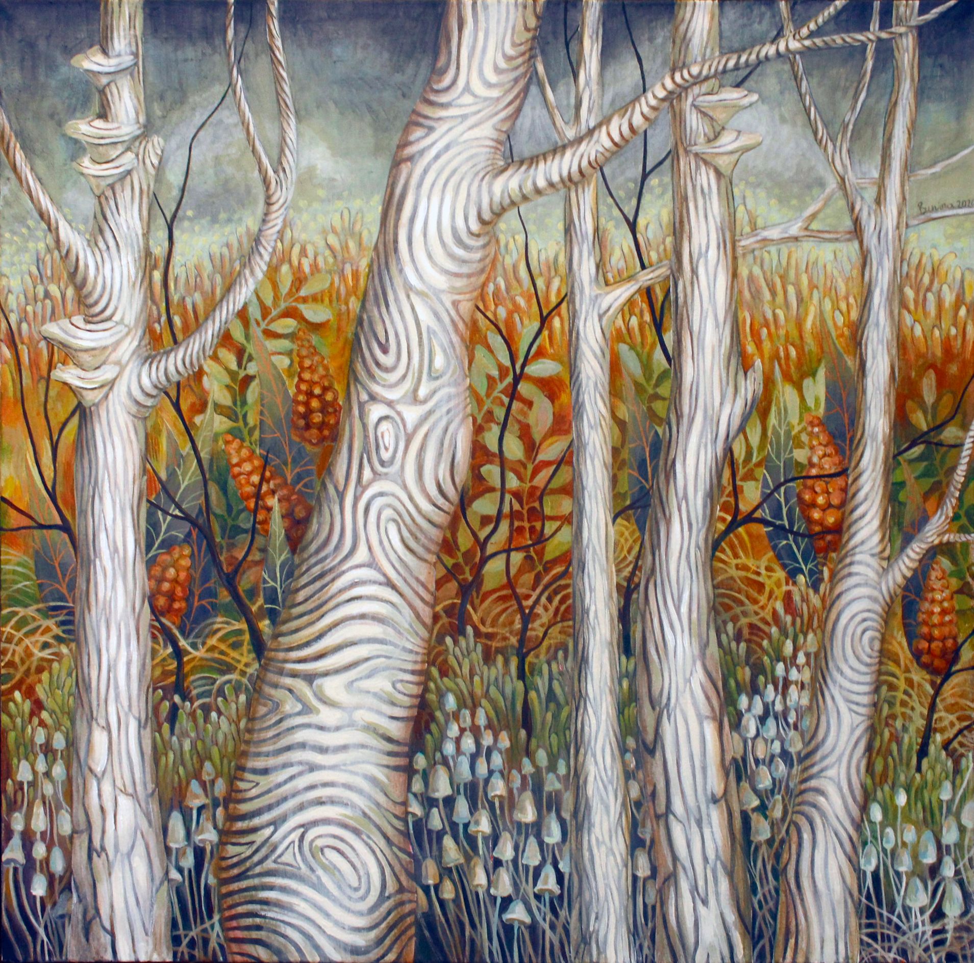 Альбина Бунина (Картина, живопись - 
                  110 x 110 см) Измайловский лес