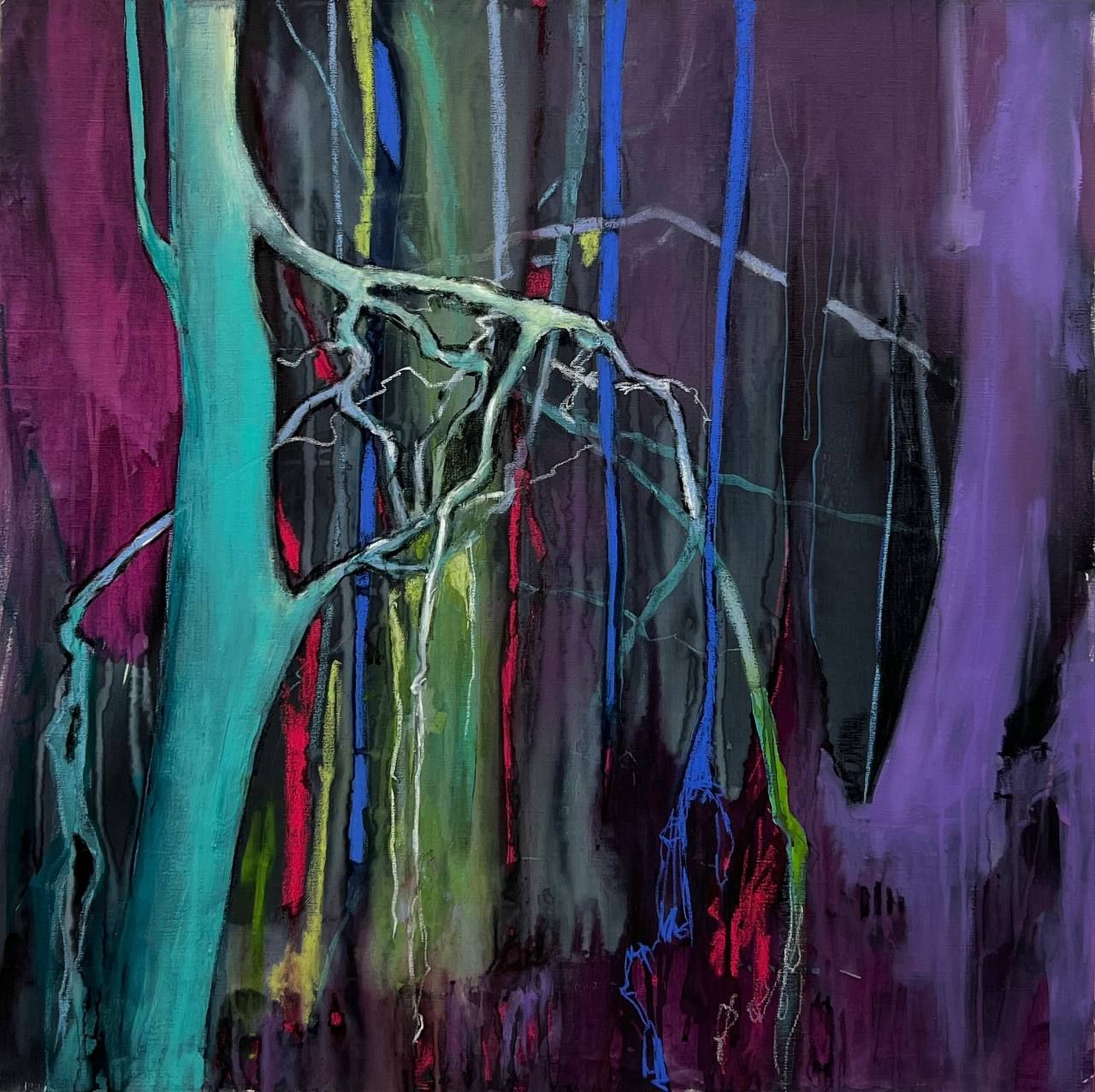 Вероника Кудашова (Картина, живопись - 
                  90 x 90 см) Дебри