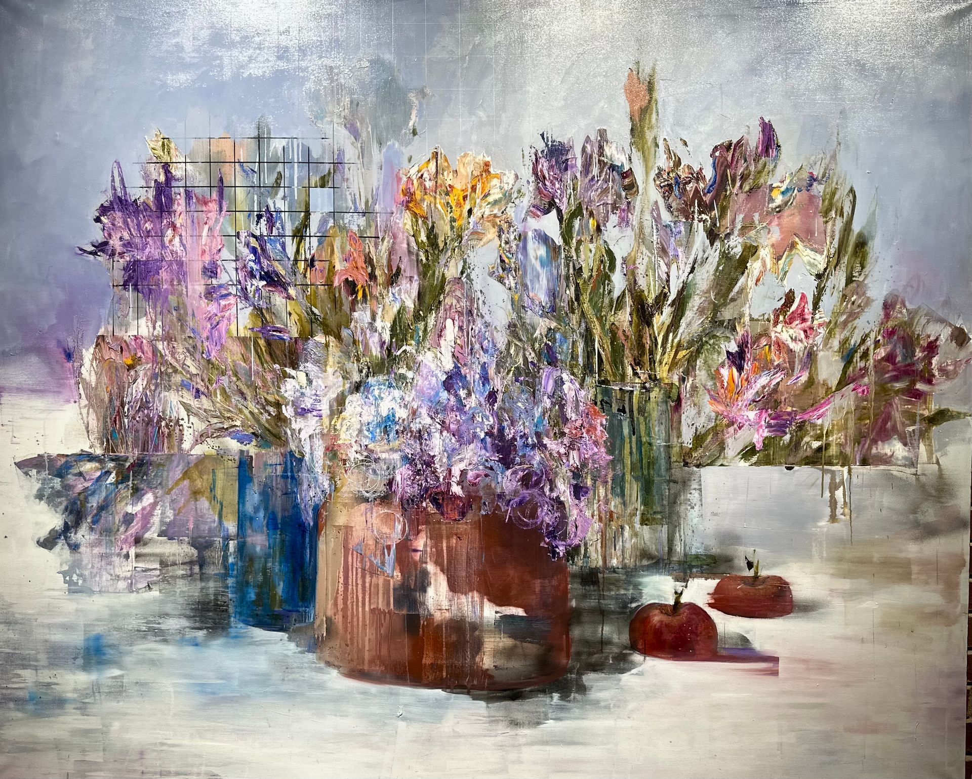 Виталий Простов (Картина, живопись - 
                  200 x 160 см) Яблоки на снегу