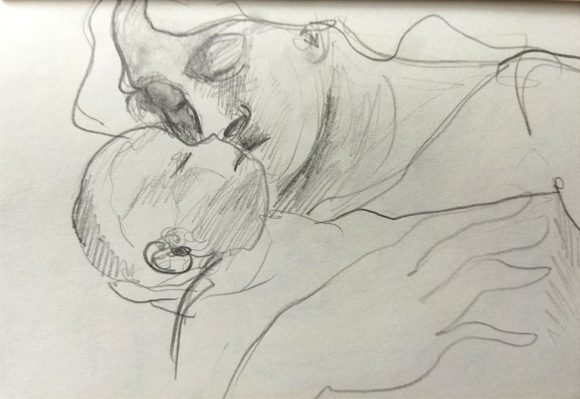 Людмила Кылыч (Авторская графика - 
                  21 x 14 см) Материнство