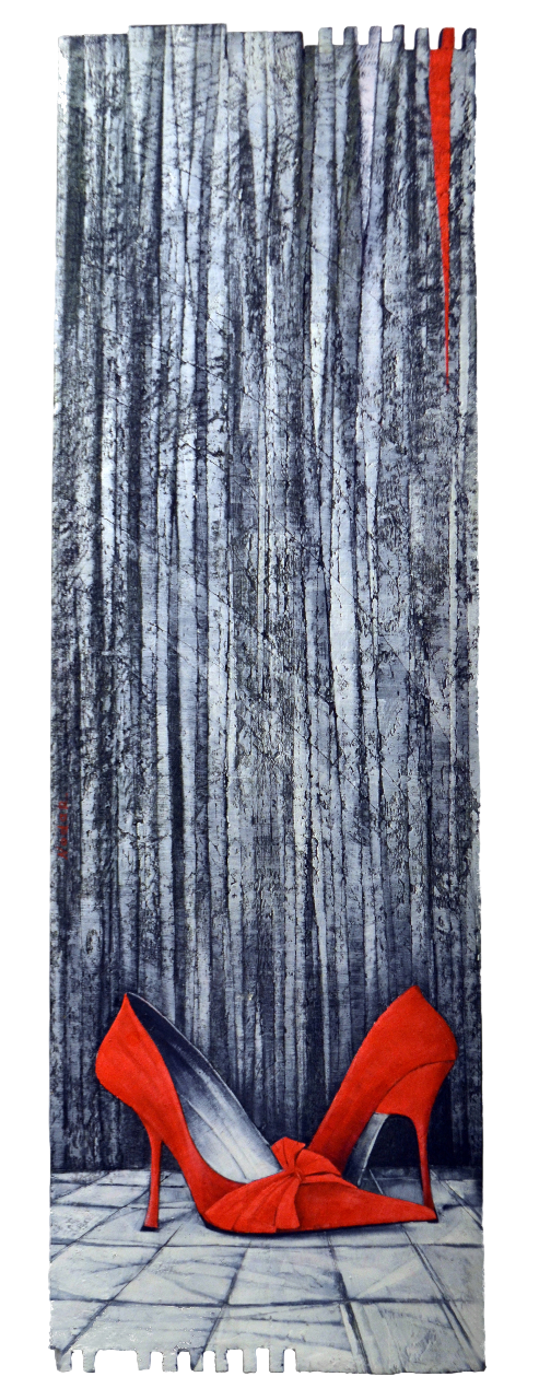 Нодар Хохобашвили (Картина, живопись - 
                  34.5 x 108 см) Первое свидание