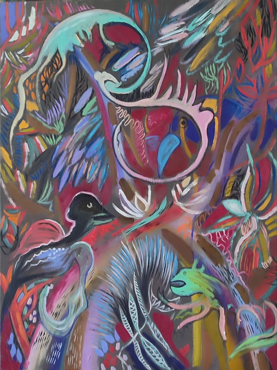 Анастасия Полякова (Картина, живопись - 
                  60 x 80 см) Звери