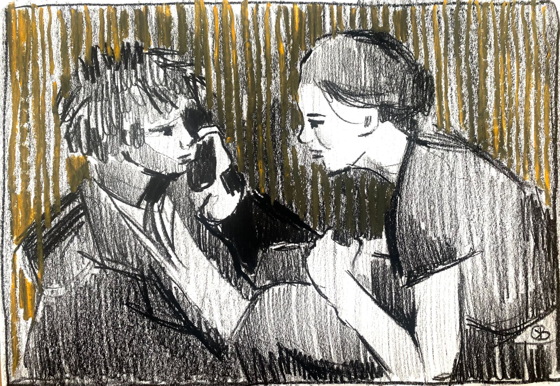Ксения Васильева (Авторская графика - 
                  30 x 21 см) Тебя зовут