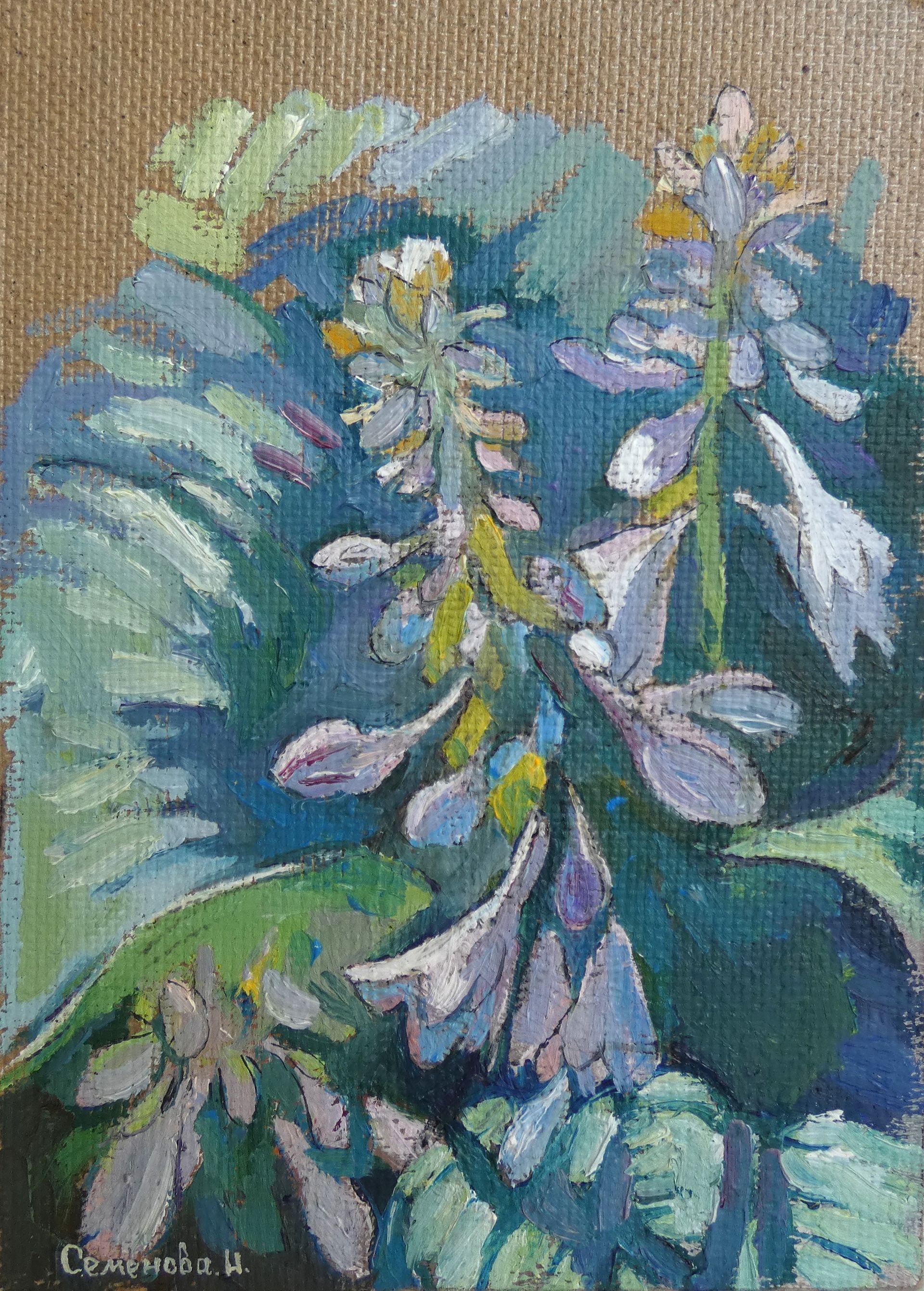 Наталья Семёнова (Картина, живопись - 
                  15 x 21 см) Хосты