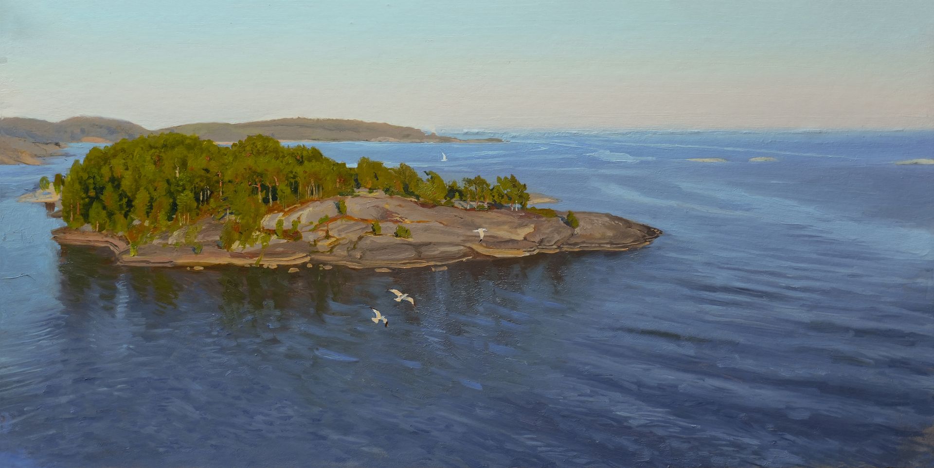 Михаил Псюрников (Авторская графика - 
                  30 x 15 см) Остров Саммалсаари