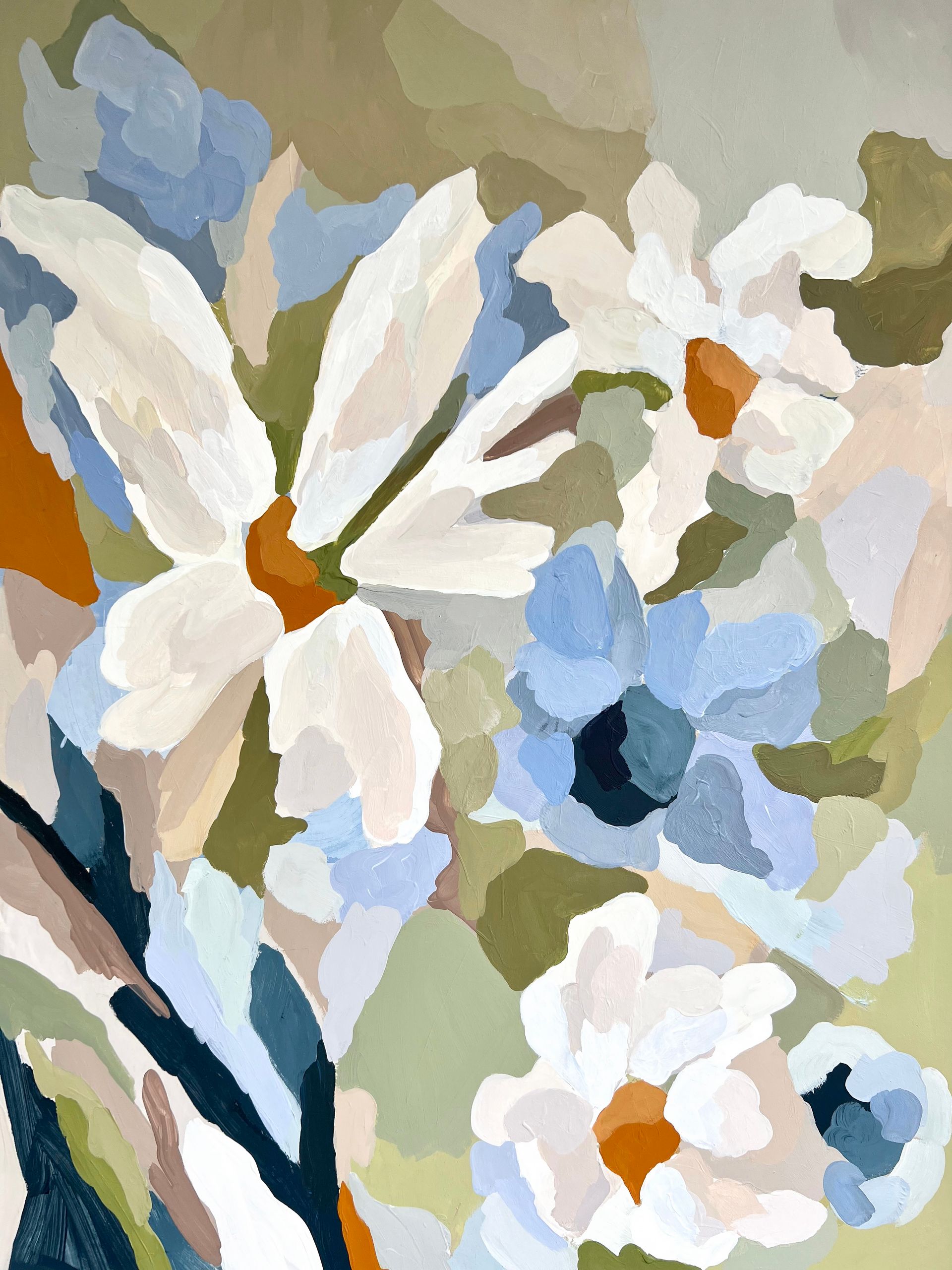Ольга Змиевец (Картина, живопись - 
                  70 x 100 см) Abstract flowers 2
