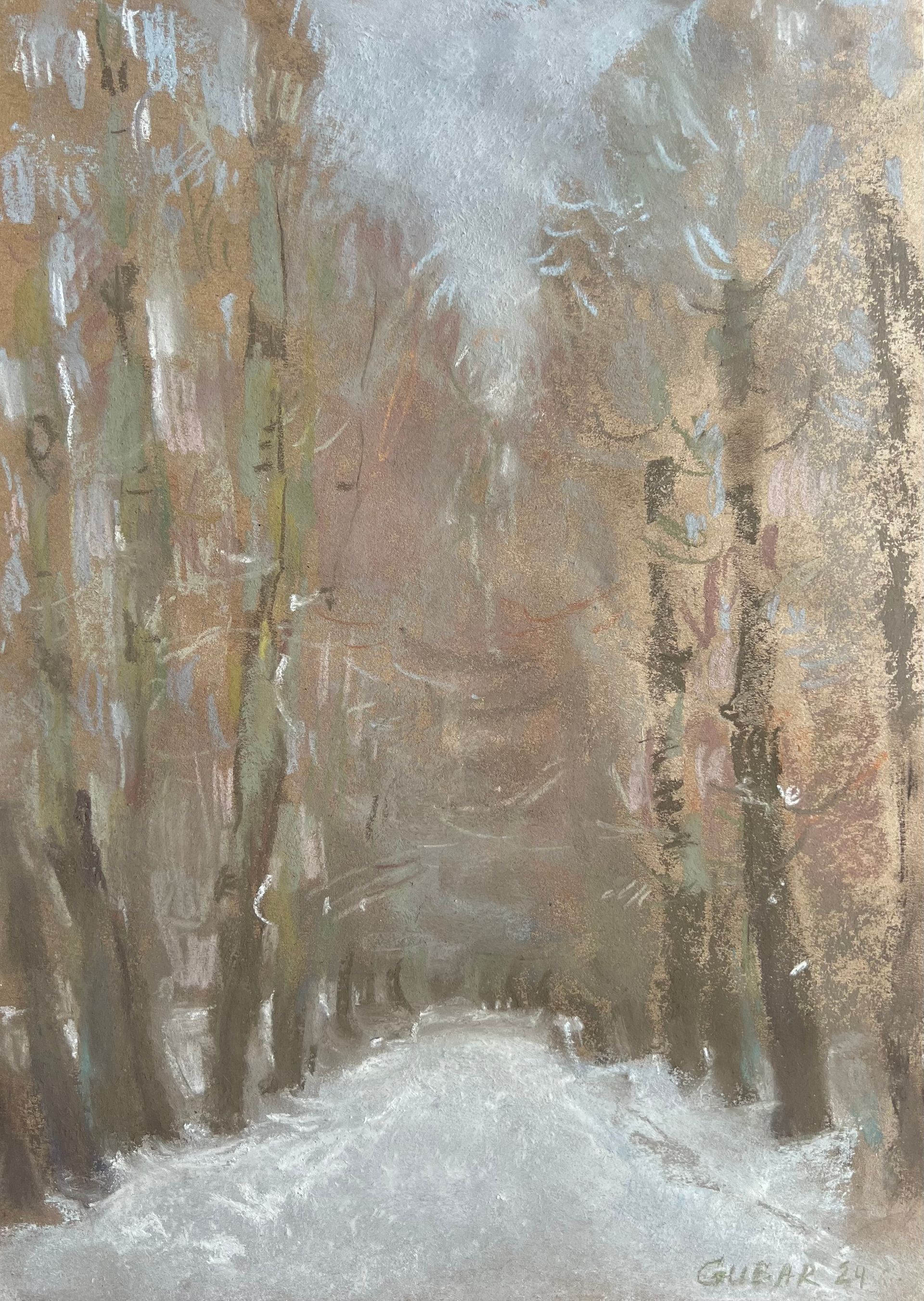 Алёна Губарь (Авторская графика - 
                  30 x 40 см) Декабрь