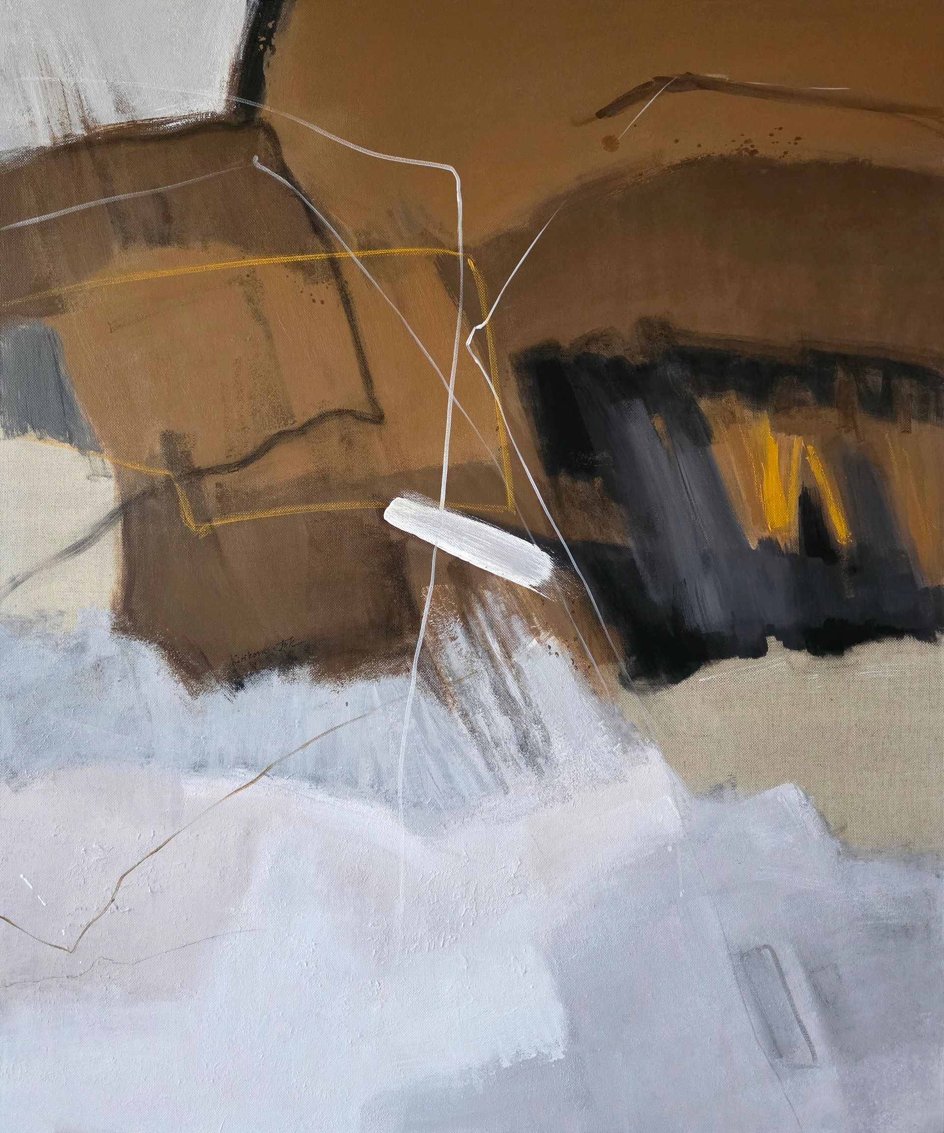 Татьяна Кирикова (Картина, живопись - 
                  100 x 120 см) Сквозь рыжую дымку