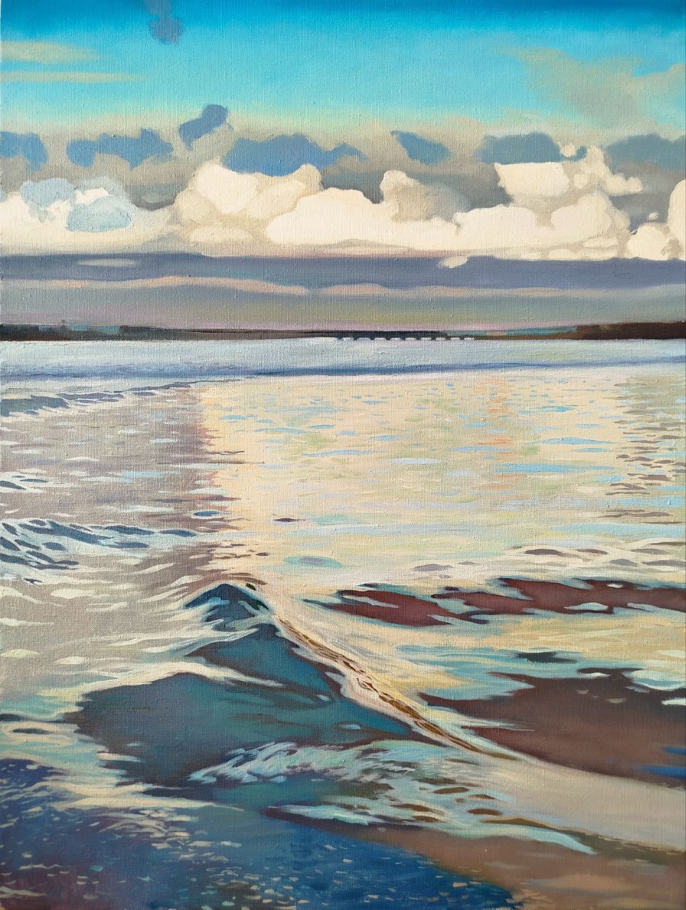 Александр Климин (Картина, живопись - 
                  60 x 80 см) Большая волна в Нагатино