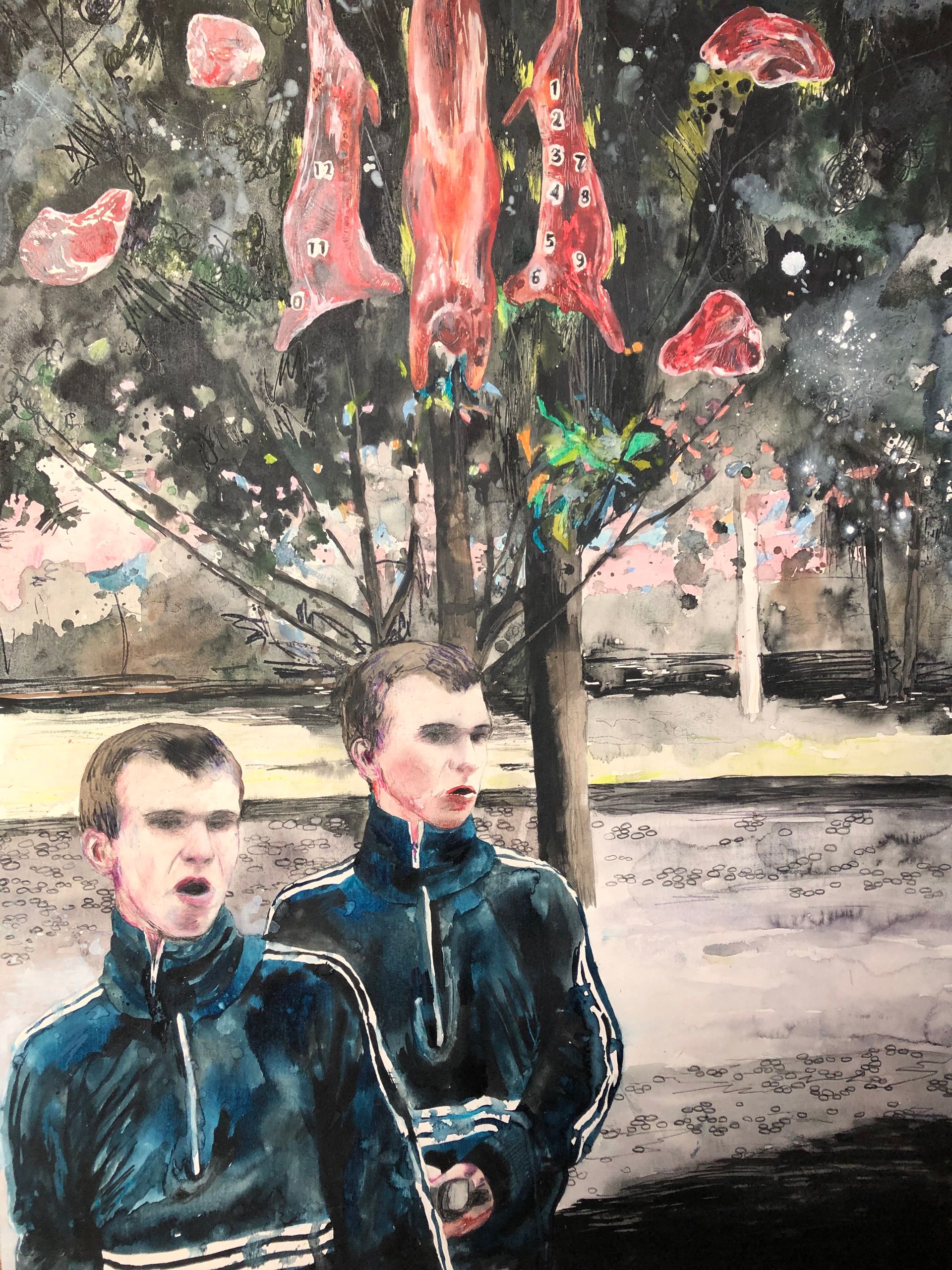 Юлия Застава (Авторская графика - 
                  70 x 100 см) Из серии "Дорогая темнота"