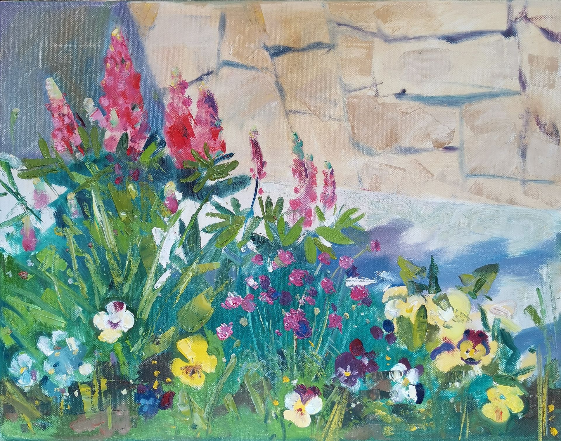 Регина Буглеева (Картина, живопись - 
                  50 x 40 см) Цветочная клумба