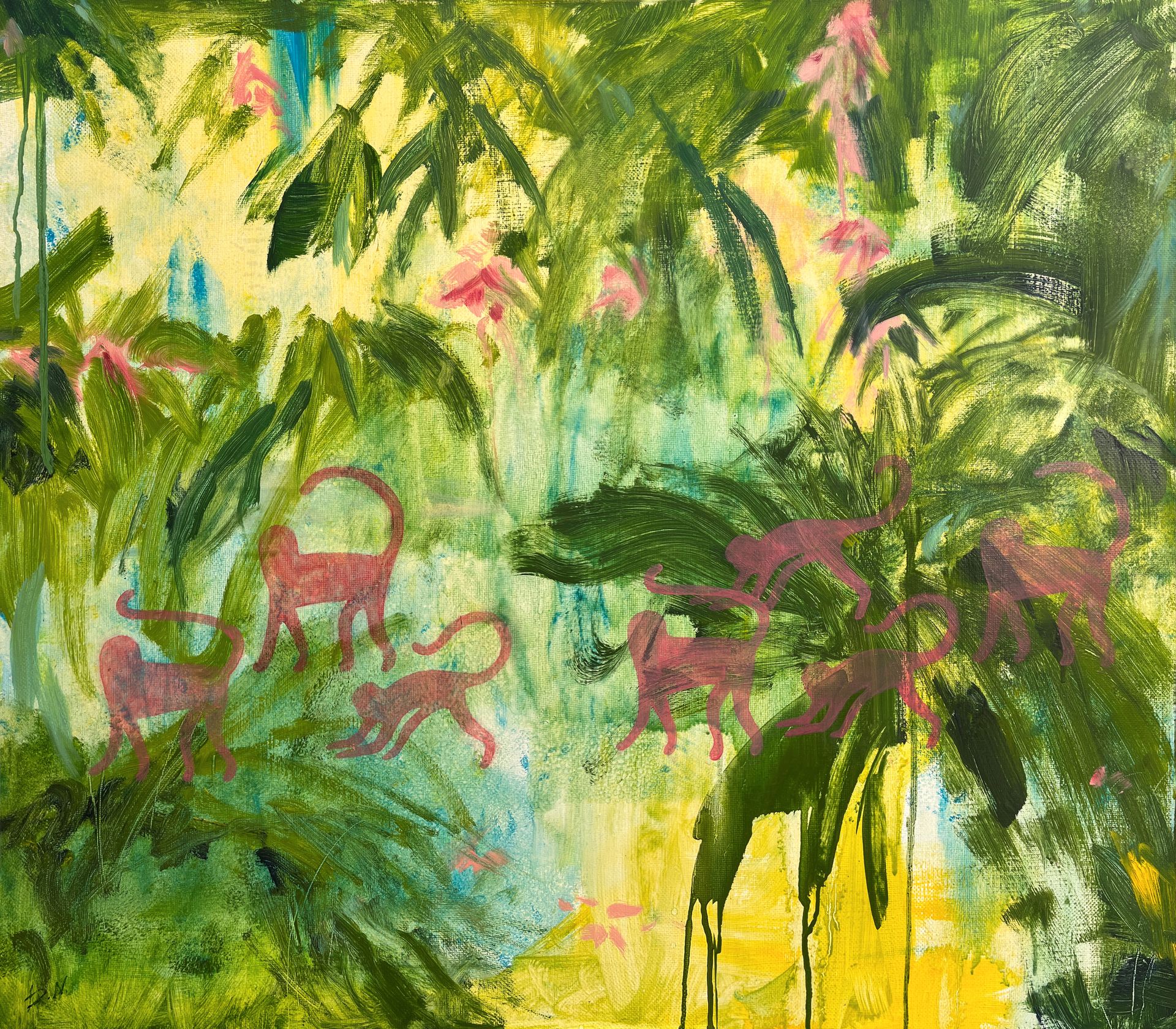Нина Долгополова (Картина, живопись - 
                  80 x 70 см) Вибрации зеленого
