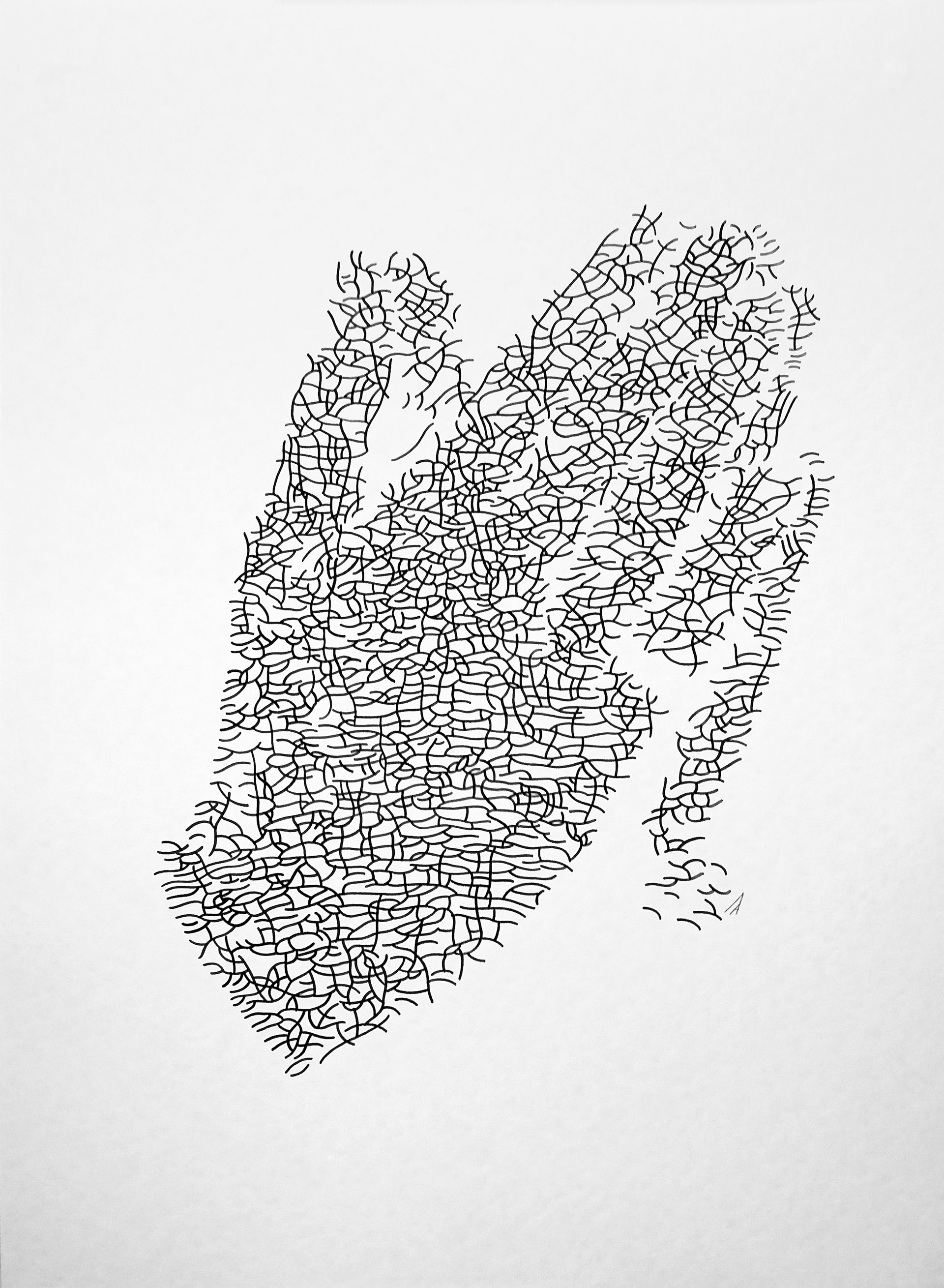 Анастасия Левина (Авторская графика - 
                  50 x 70 см) Руки