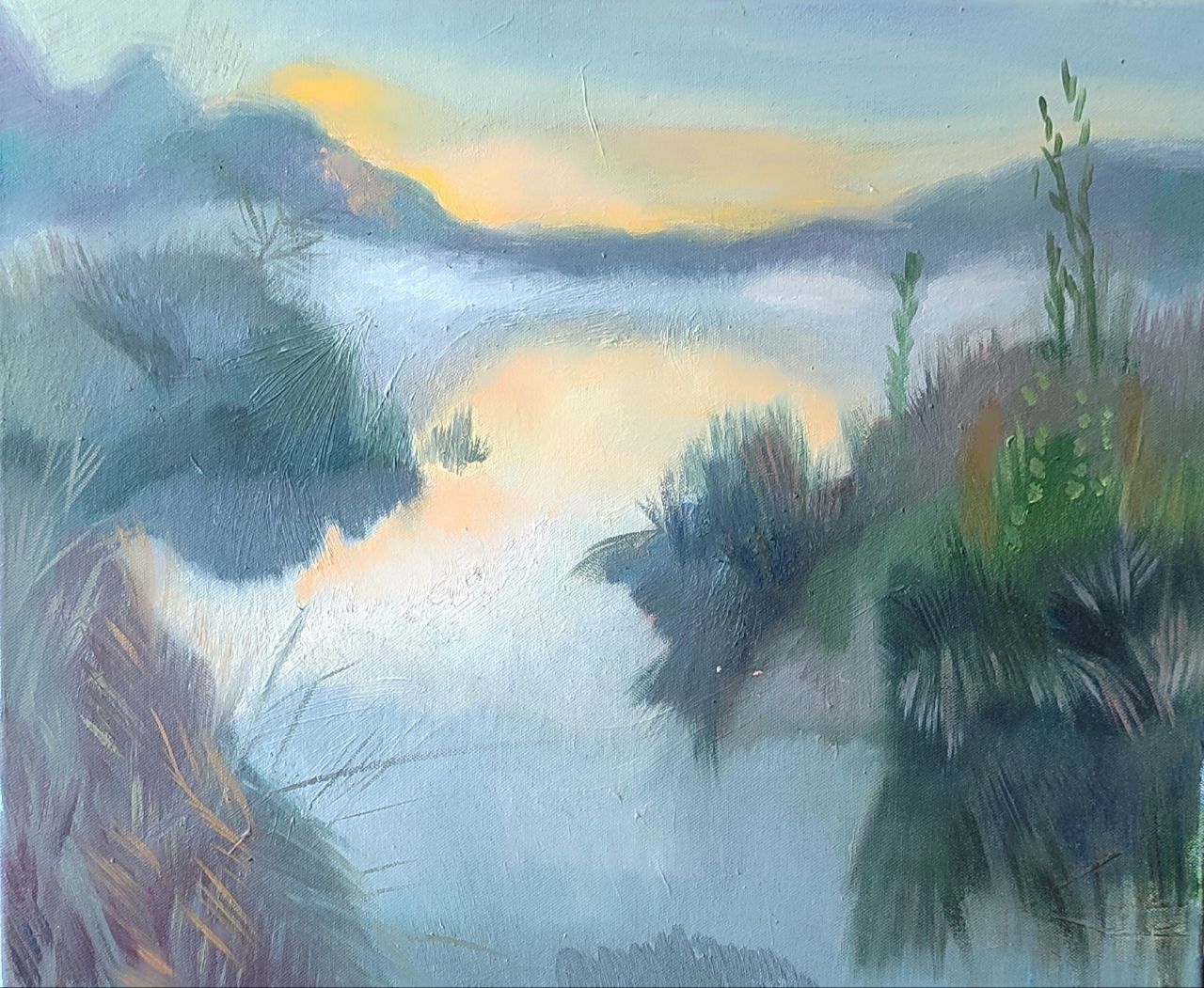 Анастасия Полякова (Картина, живопись - 
                  55 x 46 см) Озеро