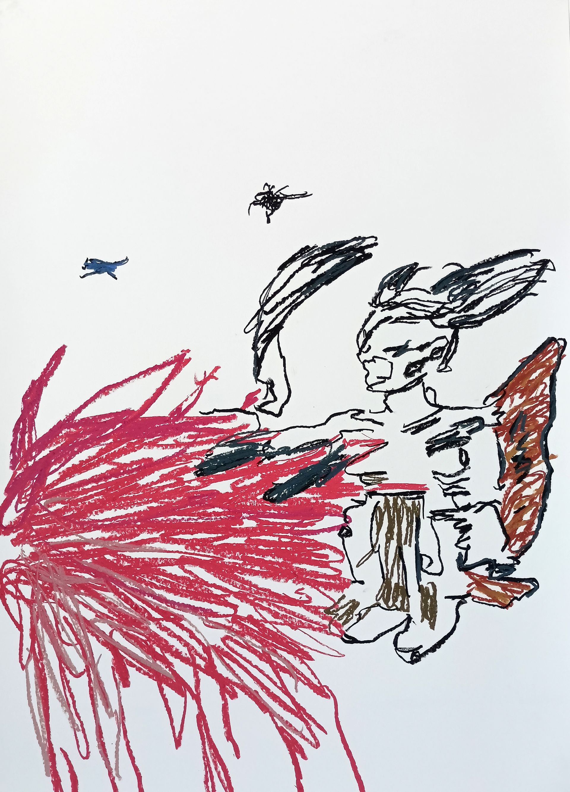Дарья Растунина (Авторская графика - 
                  59.4 x 84.1 см) Sketch 3