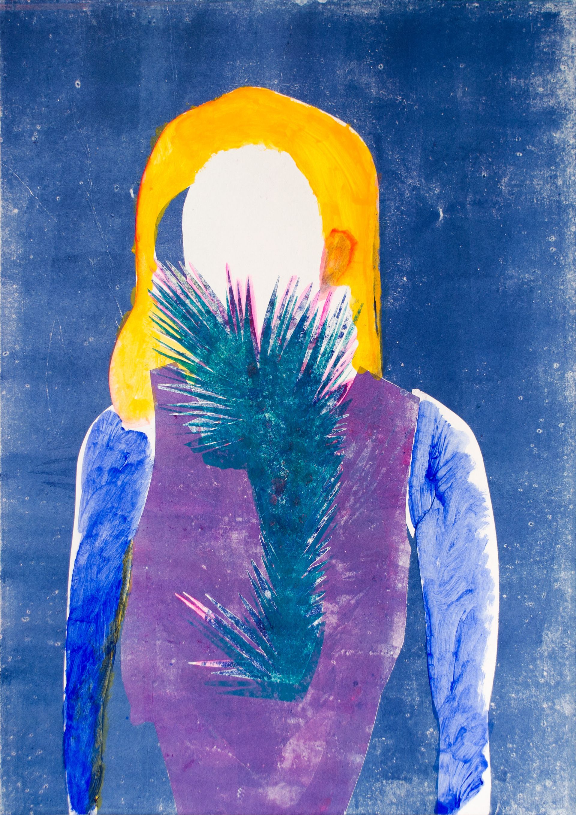 Алина Федотова (Графика печатная - 
                  70 x 100 см) Желтая (солнечная Ева). Посвящение Матиссу