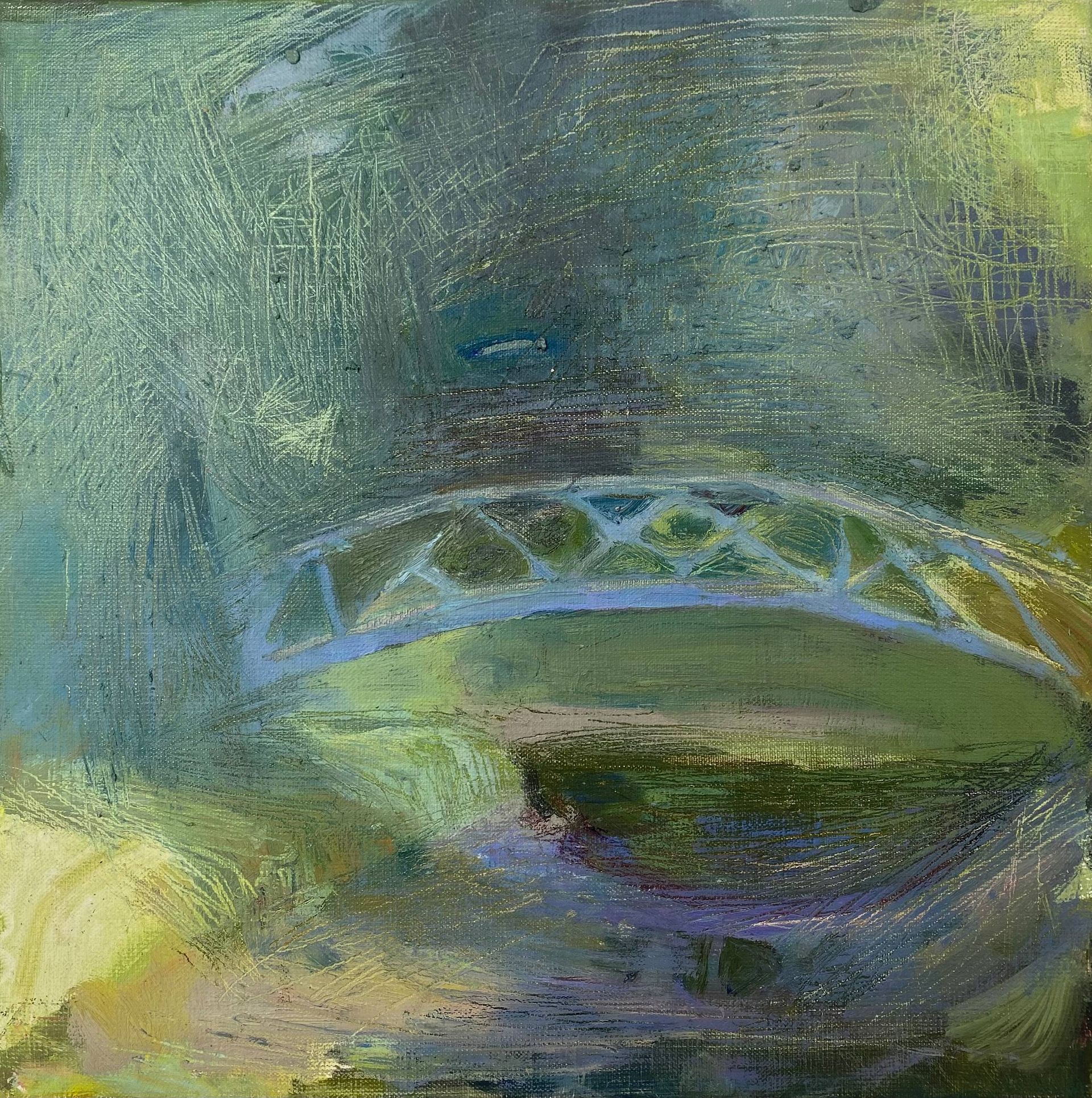 Мария Попова (Картина, живопись - 
                  40 x 40 см) Мост