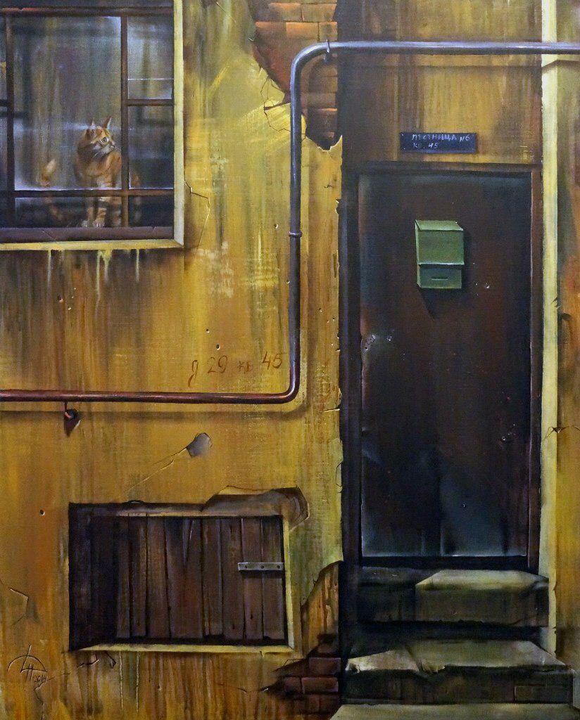 Динара Хёртнагль (Картина, живопись - 
                  80 x 100 см) Переулок Репина
