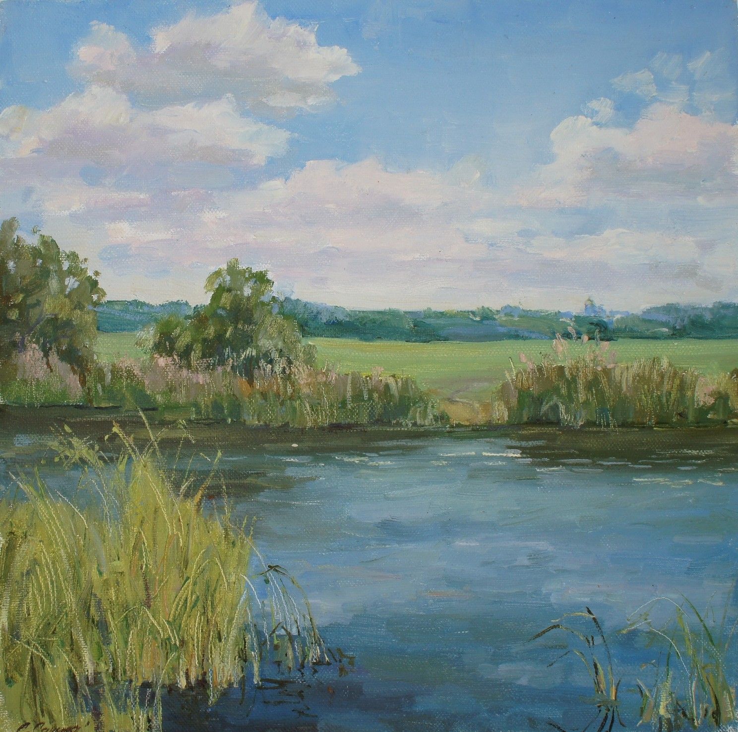 Елена Санина (Картина, живопись - 
                  40 x 40 см) Начало лета