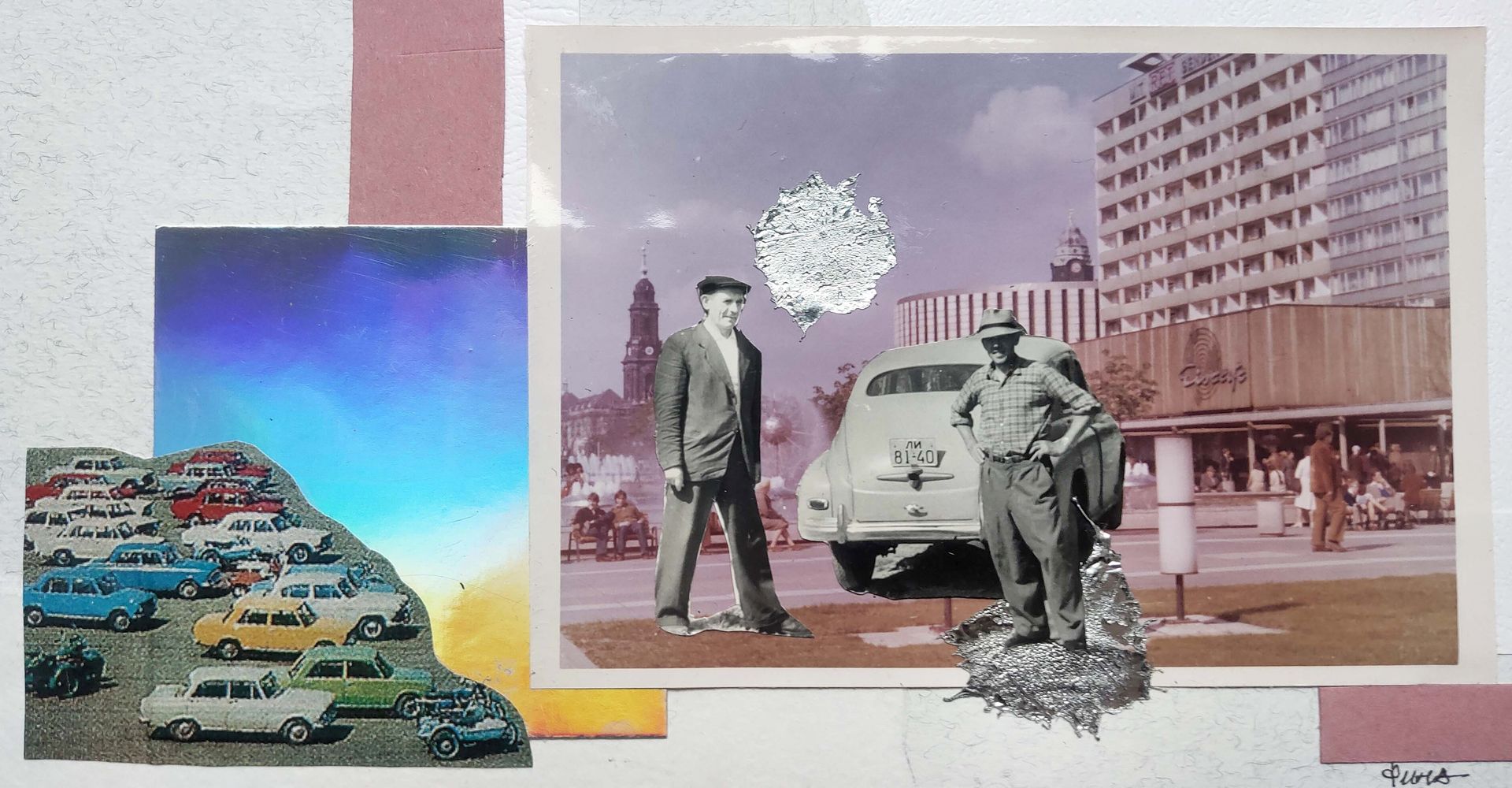 Валерия Финина (Коллаж / ассамбляж - 
                  24.5 x 13 см) Сказка 3 — Сказка о технологиях и безбедной старости