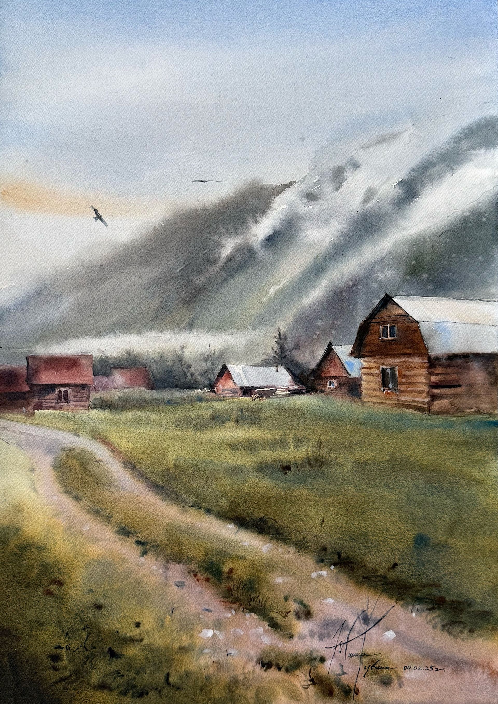 Жанна Губина (Авторская графика - 
                  31 x 54 см) Среди туманов