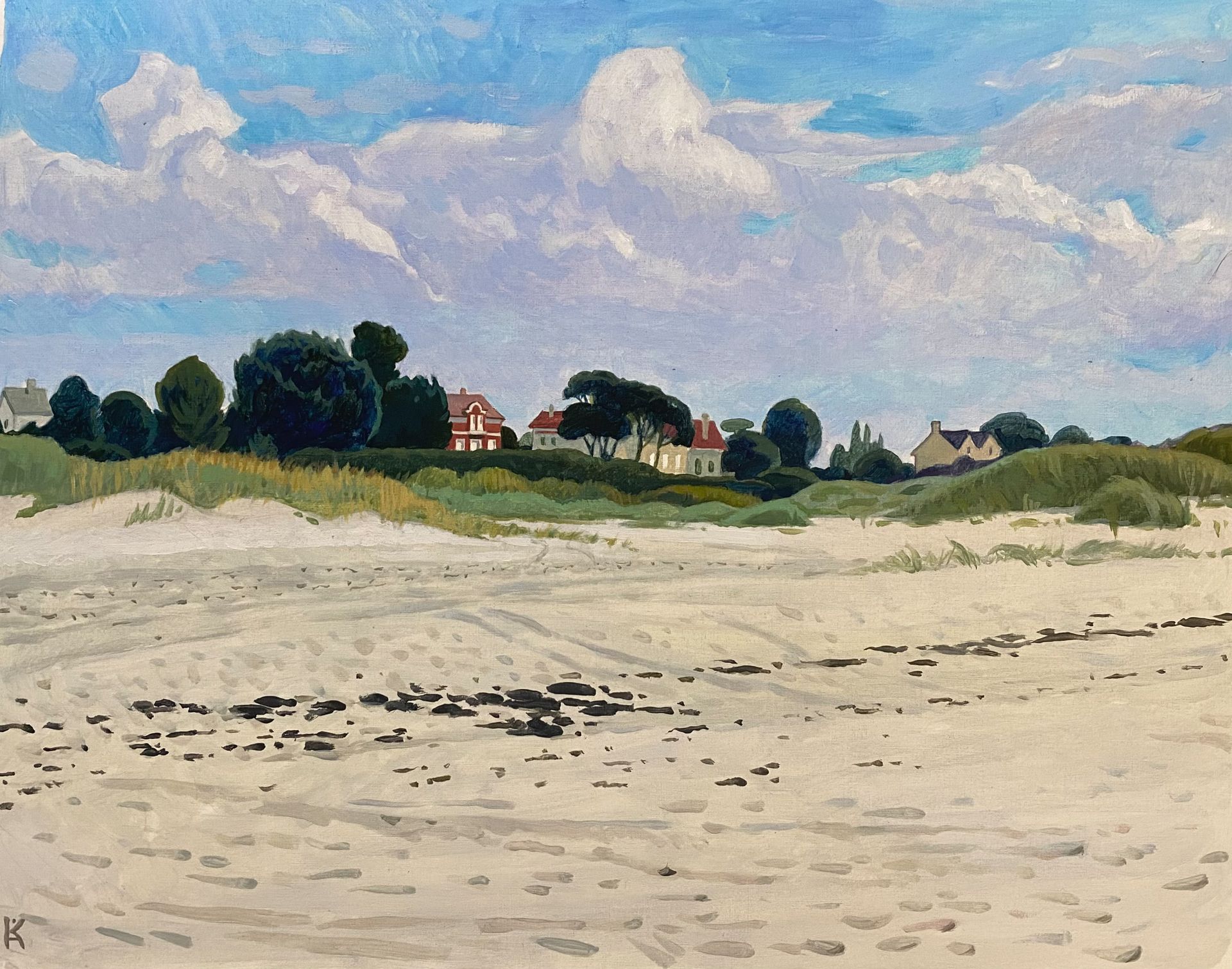 Алексей Кротов (Авторская графика - 
                  42 x 33 см) Дюны Янтарного пляжа