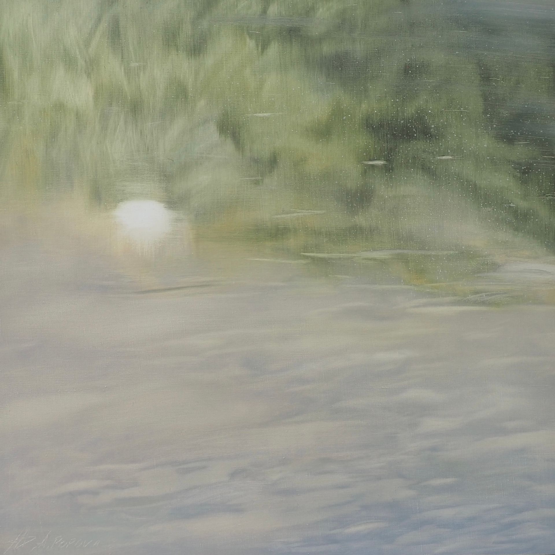 Анастасия Попова (Картина, живопись - 
                  80 x 80 см) Отражение 2