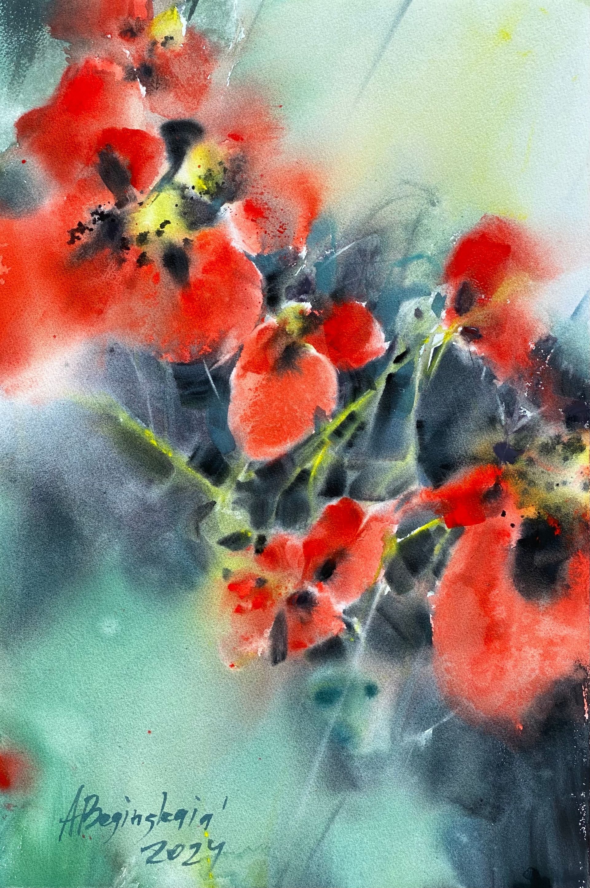 Анна Богинская (Авторская графика - 
                  38 x 56 см) Маковка