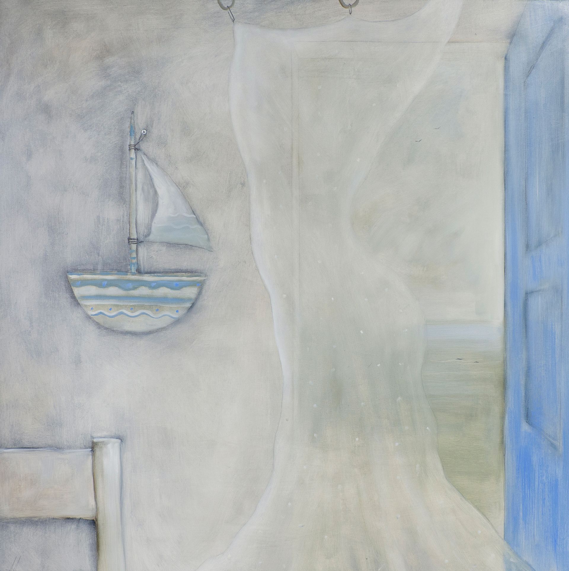 Анастасия Попова (Картина, живопись - 
                  100 x 100 см) Меланхолия в доме царит