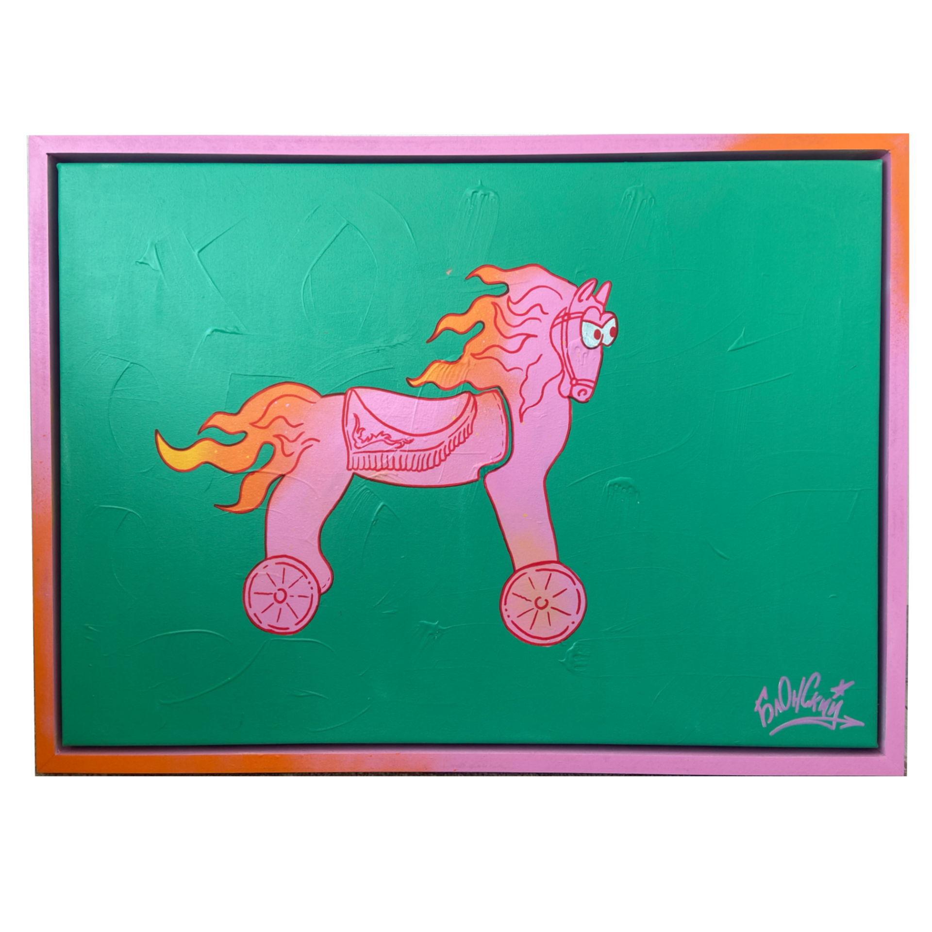 Юрий Блонский (Картина, живопись - 
                  75 x 55 см) Конь огонь