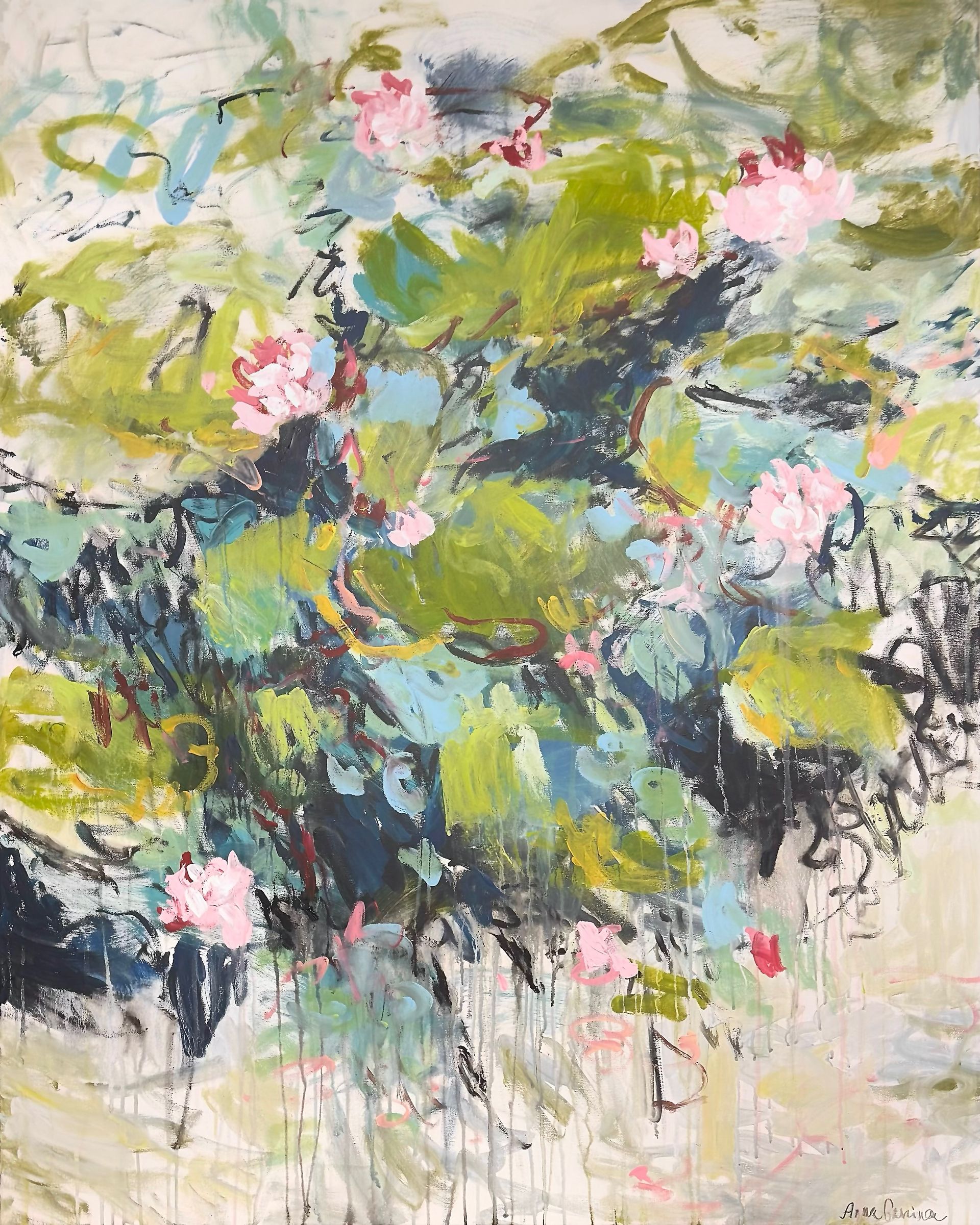 Анна Ганина (Картина, живопись - 
                  100 x 125 см) Lily pond