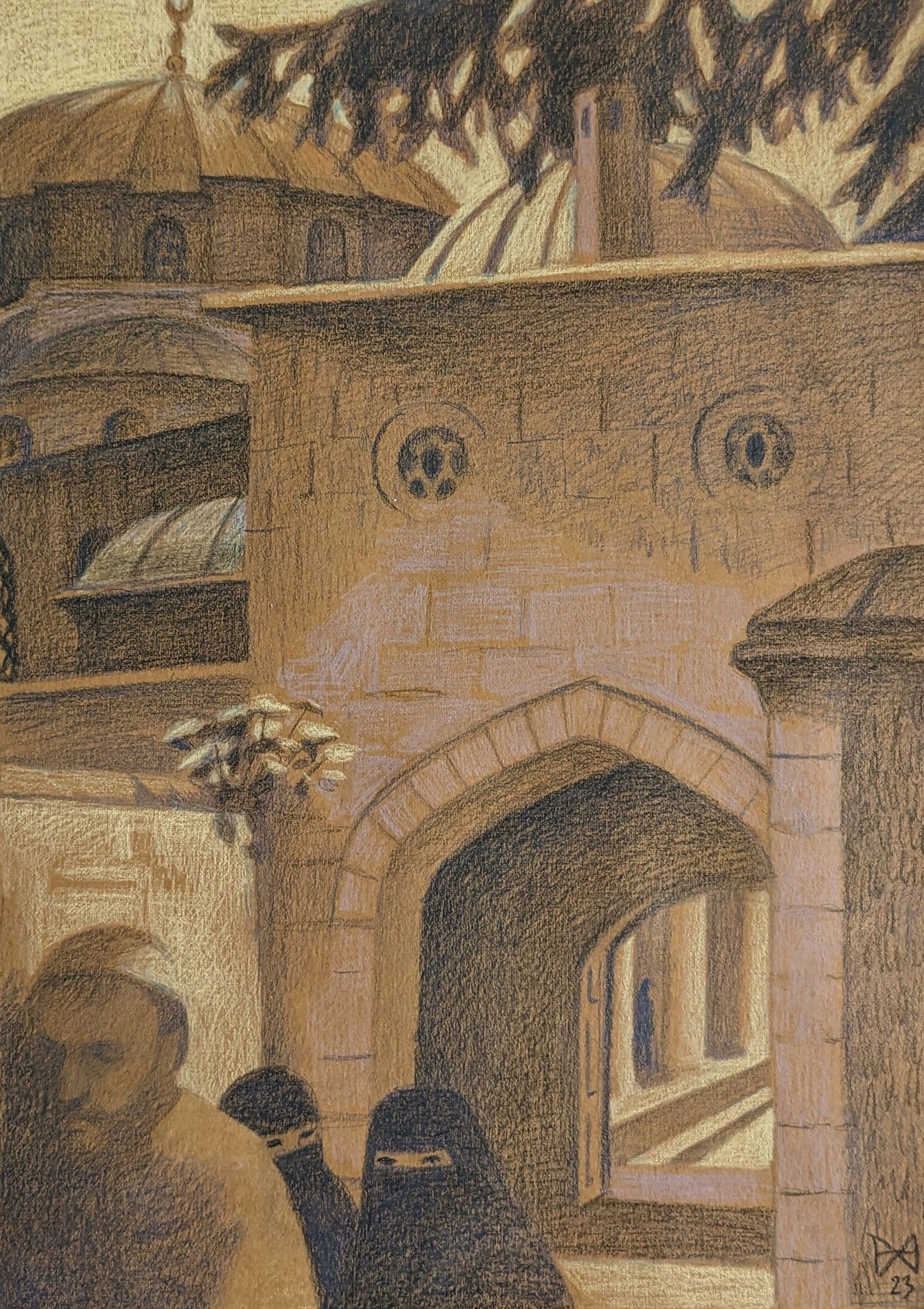 Анастасия Мотина (Авторская графика - 
                  28.5 x 40.5 см) Стамбул