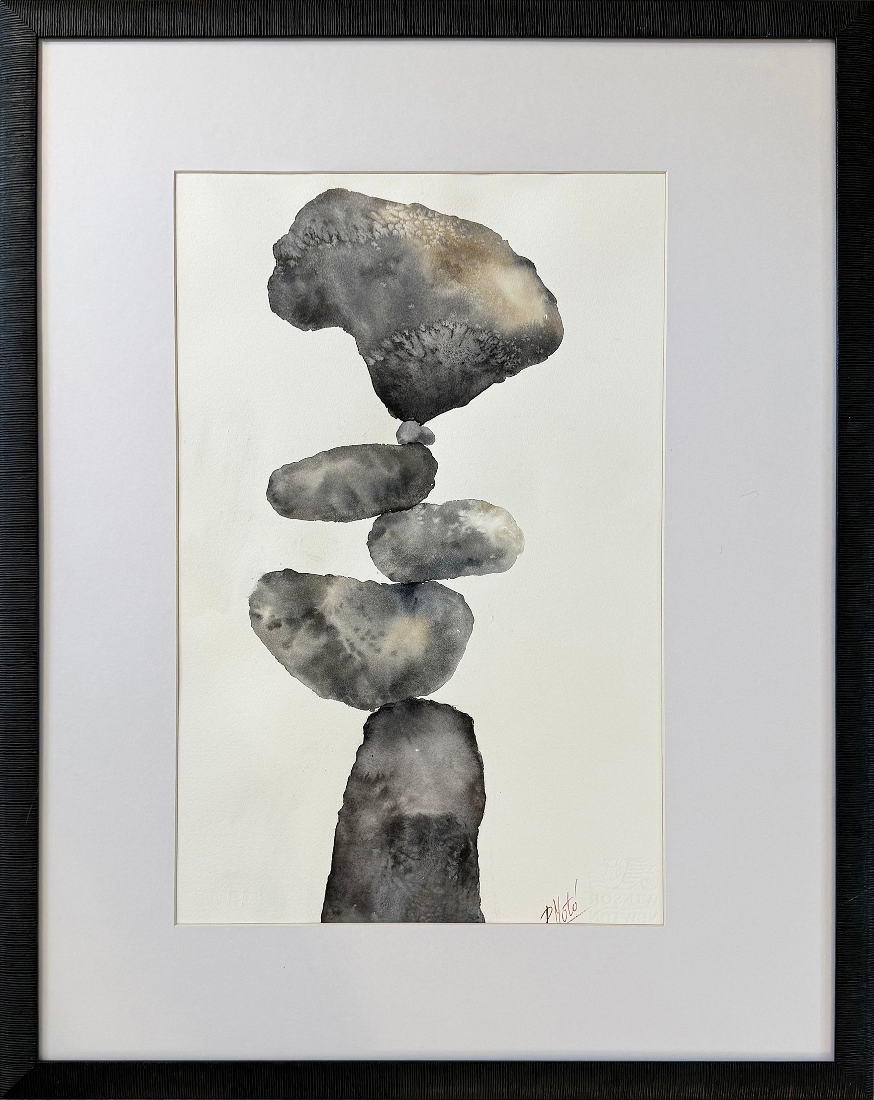 Полина Мотовилова (Авторская графика - 
                  56 x 82 см) Равновесие. Серия "Камни"