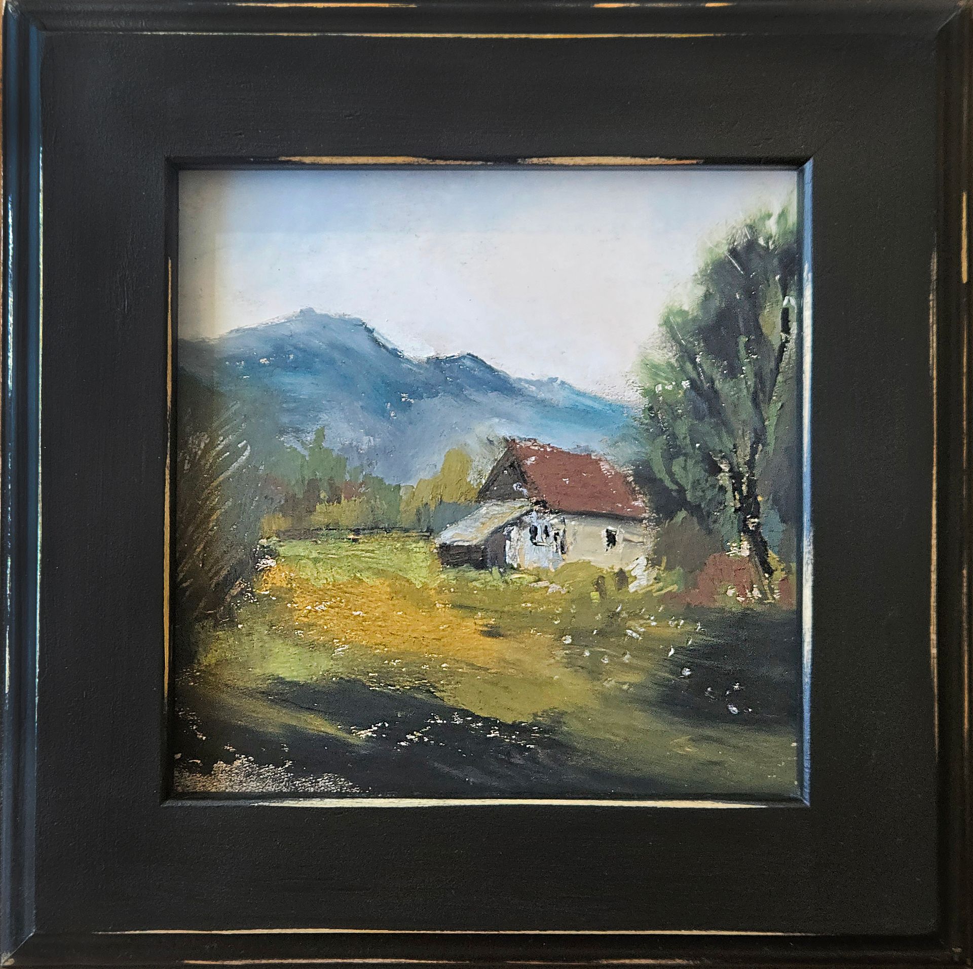 Светлана Юматова (Картина, живопись - 
                  22 x 22 см) Хорошо в деревне!