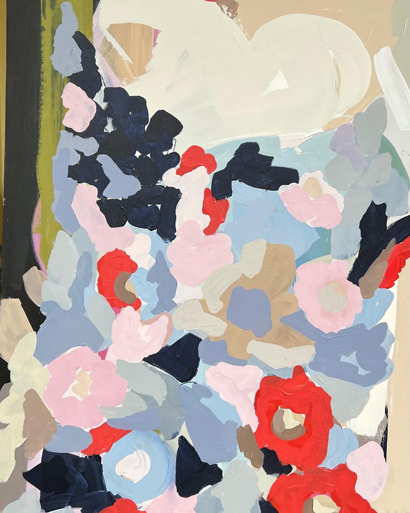 Ольга Змиевец (Картина, живопись - 
                  70 x 100 см) Abstract flowers 4