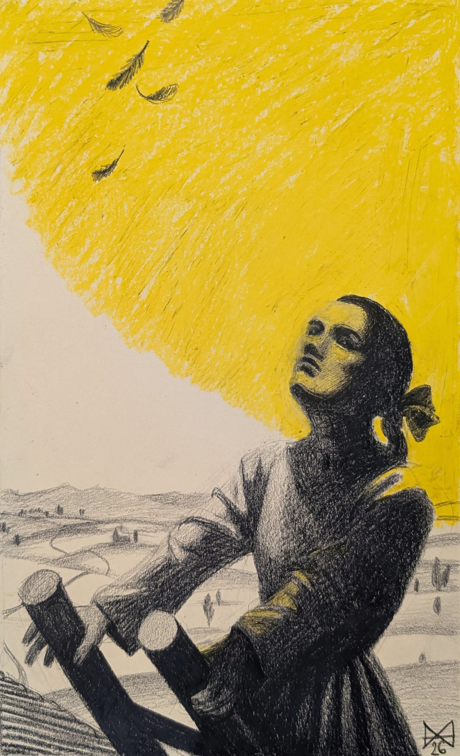 Анастасия Мотина (Авторская графика - 
                  20 x 31 см) Птицы