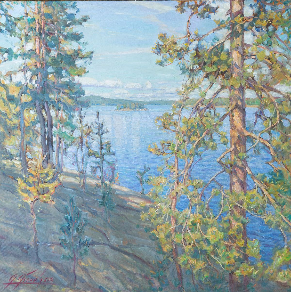 Александр Абинов (Картина, живопись - 
                  100 x 100 см) Лес