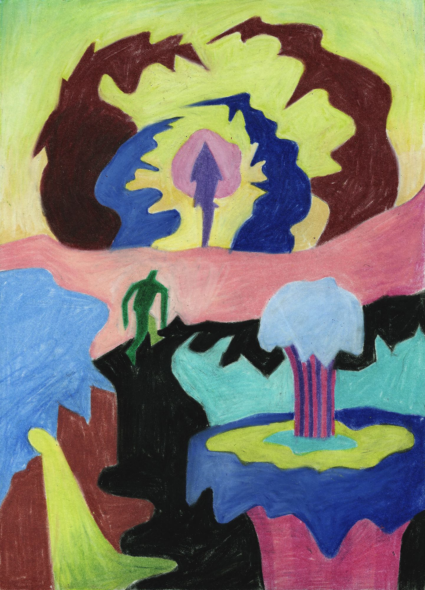 Олег Агафонов (Авторская графика - 
                  14.5 x 20.5 см) Идти вдоль границы